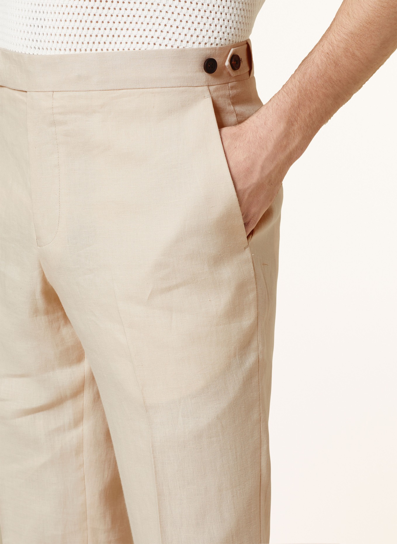 REISS Linen trousers KIN slim fit, Color: 04 STONE (Image 6)