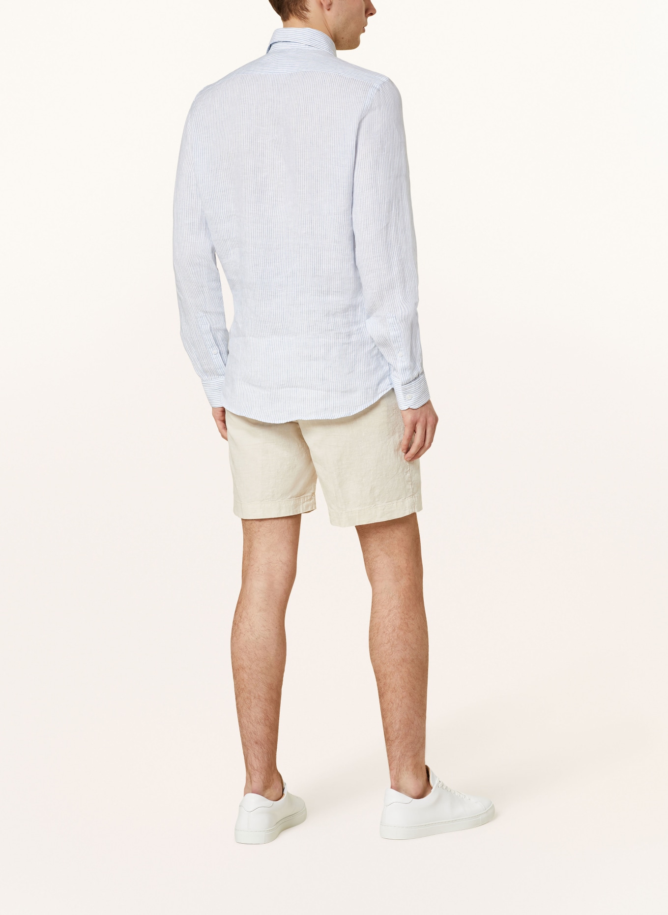 REISS Linen shirt RUBAN Regular Fit, Color: WHITE/ LIGHT BLUE (Image 3)