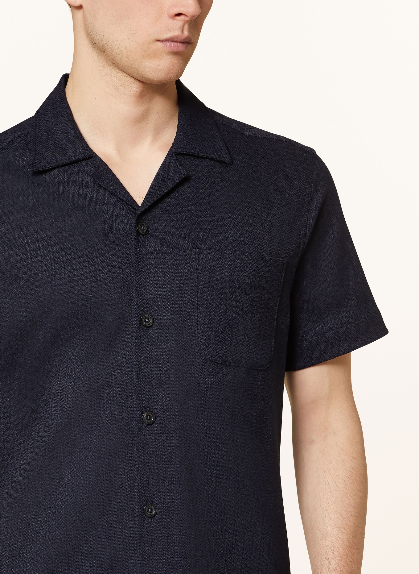 REISS Resort shirt NITUS regular fit, Color: DARK BLUE (Image 4)