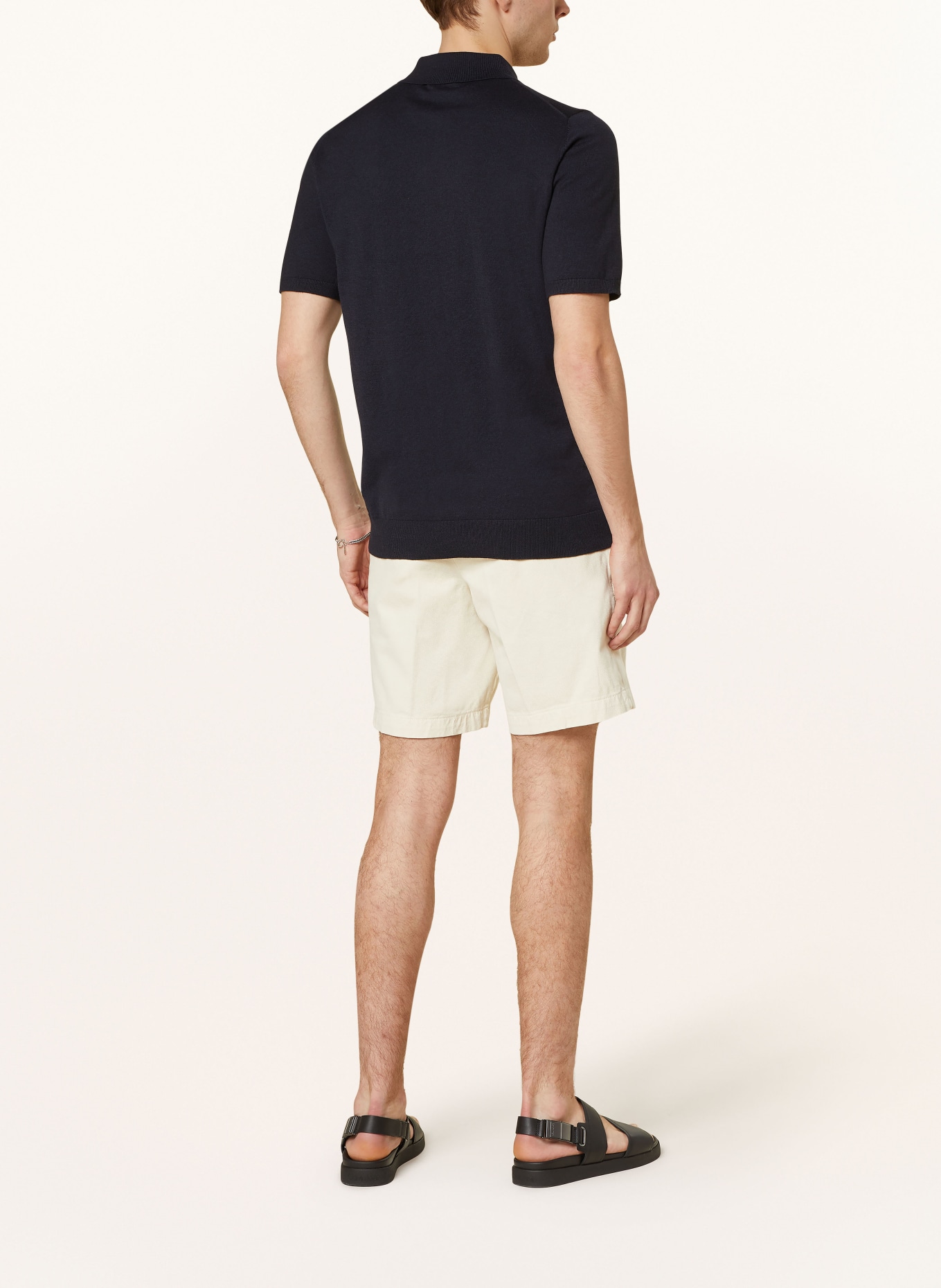 REISS Knitted polo shirt FINCH, Color: DARK BLUE (Image 3)