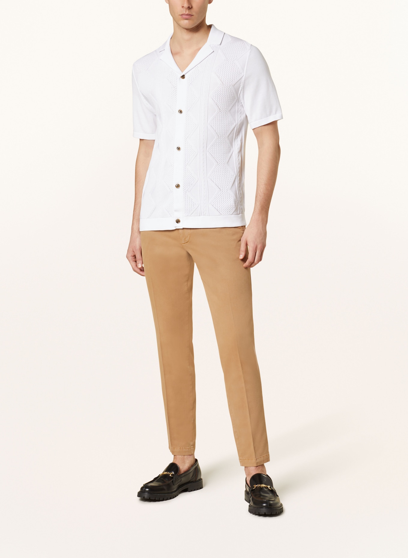 REISS Úpletová košile FORTUNE Slim Fit, Barva: BÍLÁ (Obrázek 2)