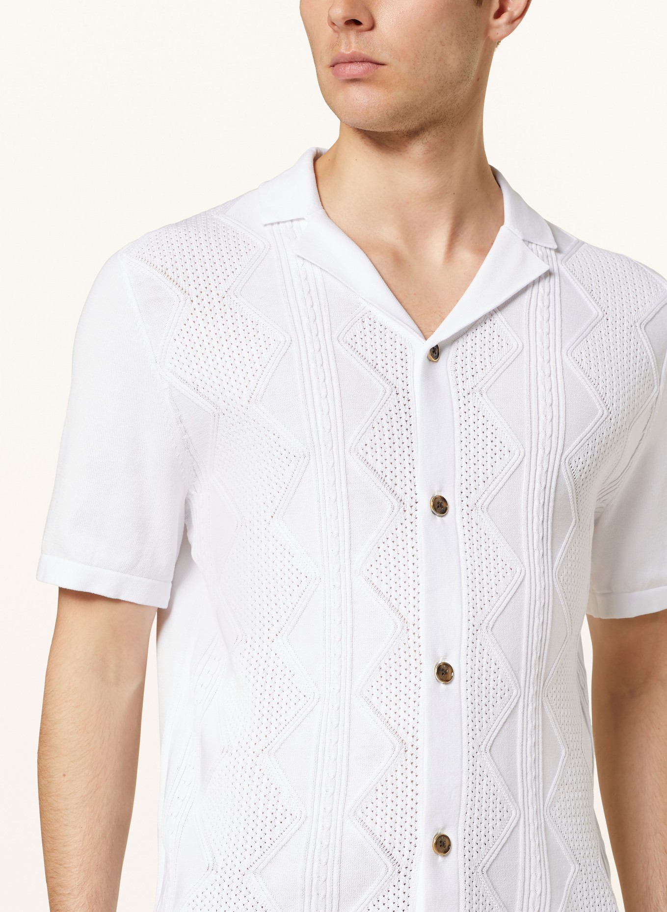 REISS Knit shirt FORTUNE slim fit, Color: WHITE (Image 4)