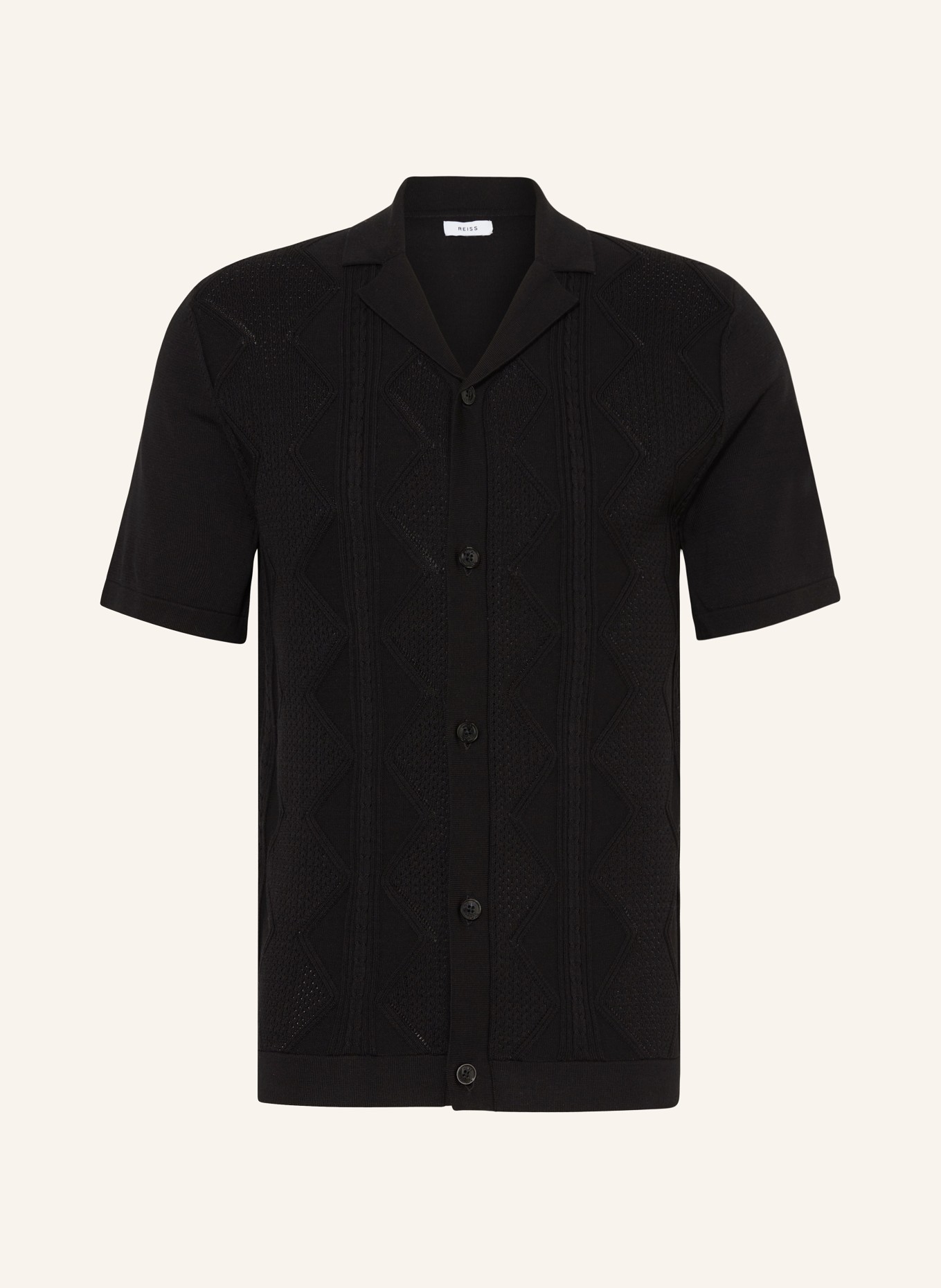 REISS Knit shirt FORTUNE slim fit, Color: BLACK (Image 1)