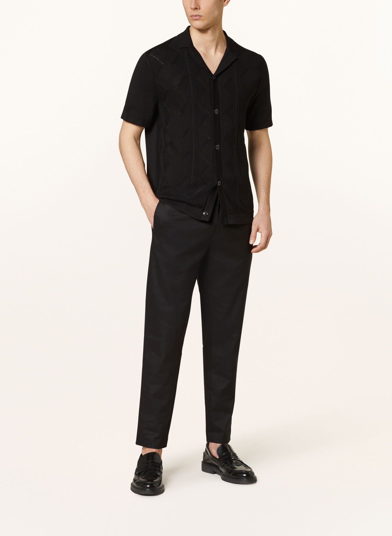 REISS Knit shirt FORTUNE slim fit, Color: BLACK (Image 2)