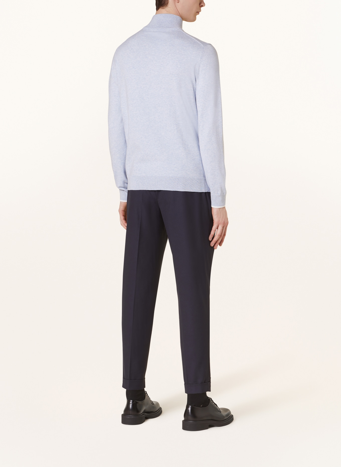 REISS Half-zip sweater SWINLEY, Color: LIGHT BLUE (Image 3)