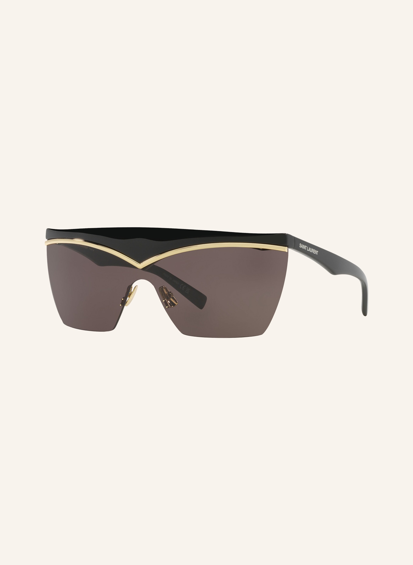 SAINT LAURENT Sunglasses YS000527 MASK, Color: 1100A1 - BLACK/BLACK (Image 1)