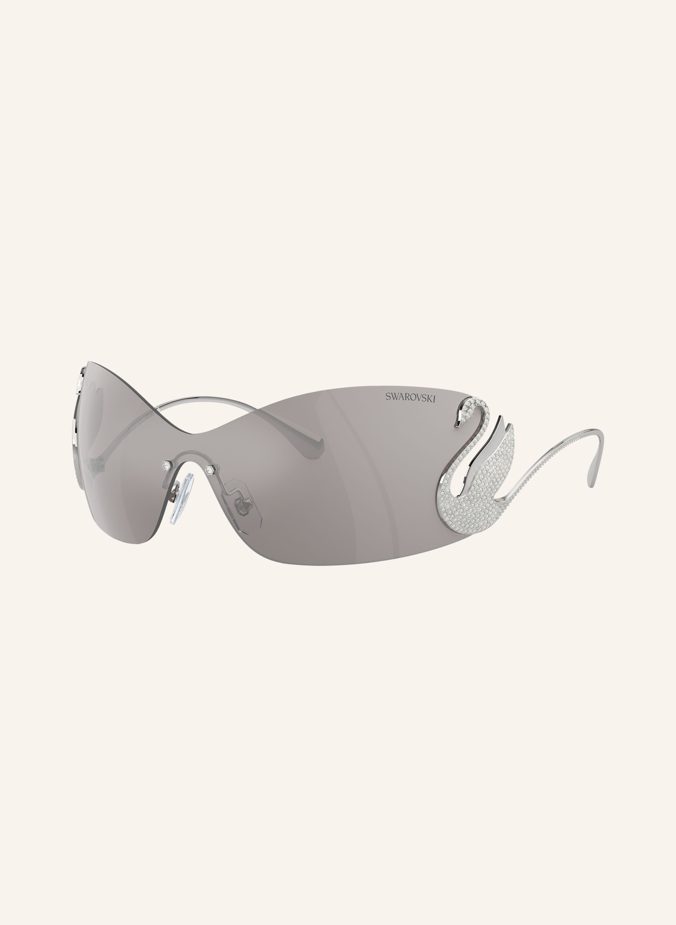 SWAROVSKI Sluneční brýle SK7020 s ozdobnými kamínky, Barva: 40016G - STŘÍBRNÁ/ ŠEDÁ ZRCADLOVÉ PROVEDENÍ (Obrázek 1)