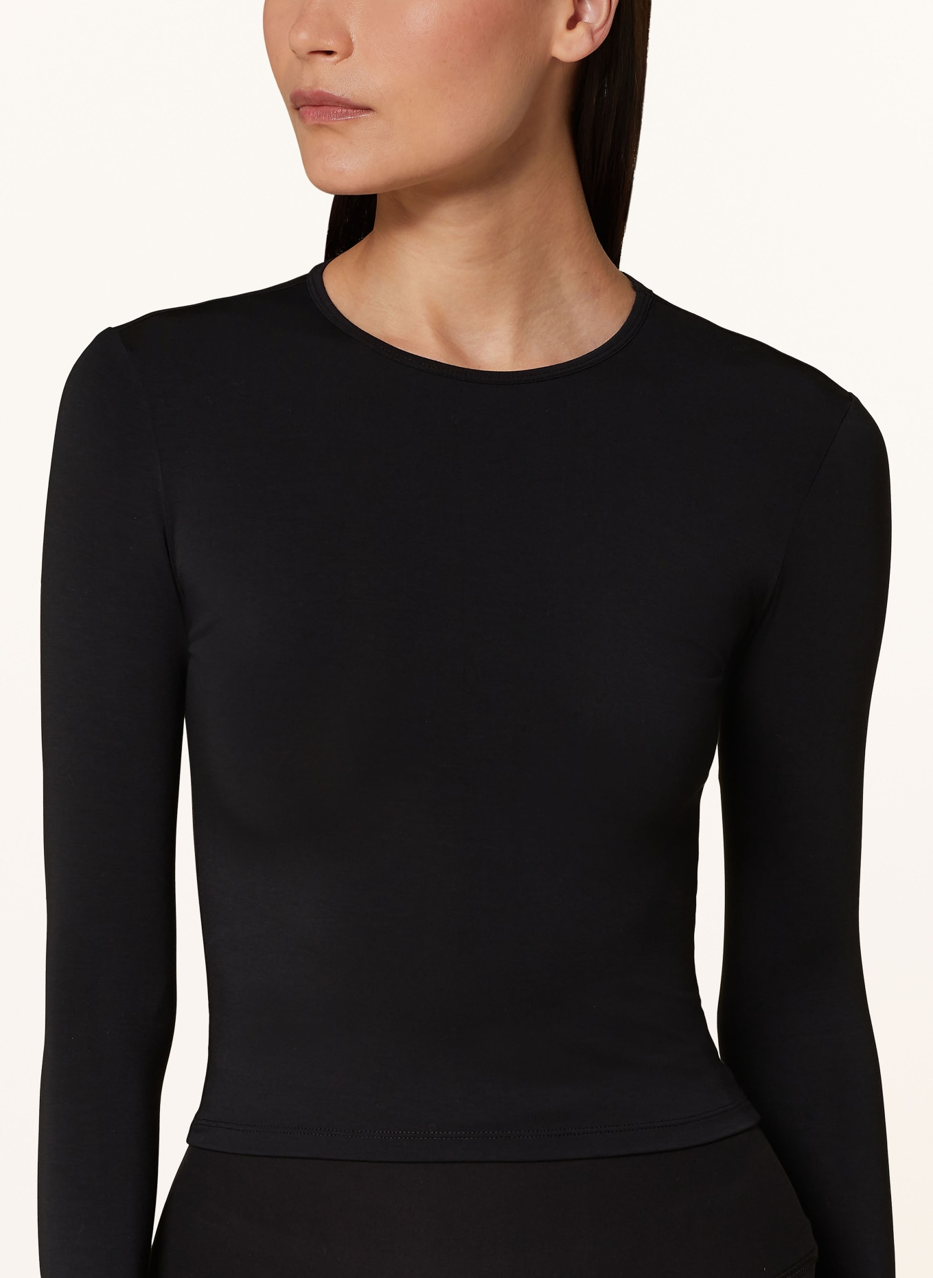 VIKTORIA LOUISE Cropped long sleeve shirt THE ACTIVEWEAR, Color: BLACK (Image 4)