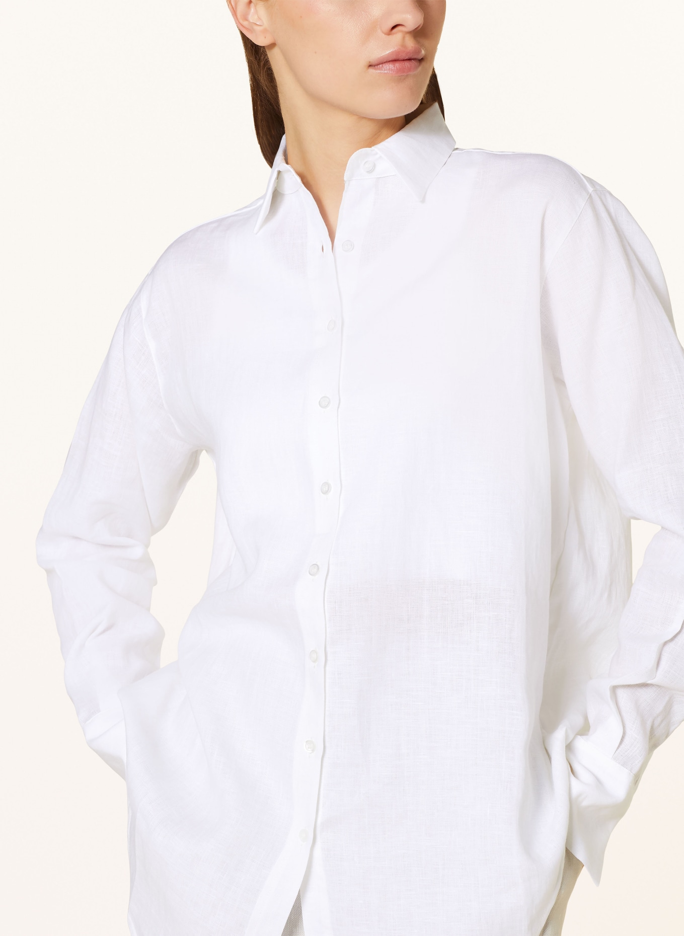 VIKTORIA LOUISE Shirt blouse SERENE in linen, Color: WHITE (Image 4)