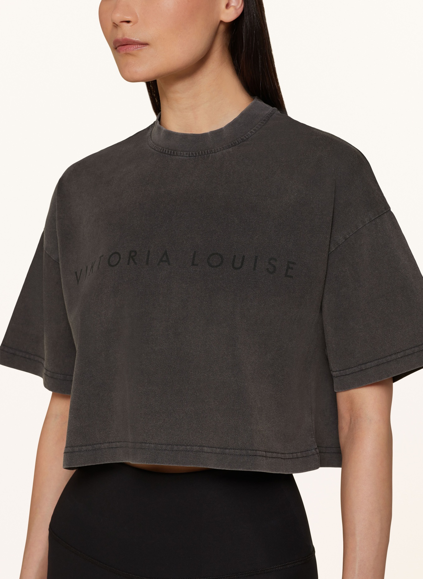 VIKTORIA LOUISE Cropped shirt THE ACTIVEWEAR, Color: DARK GRAY (Image 4)