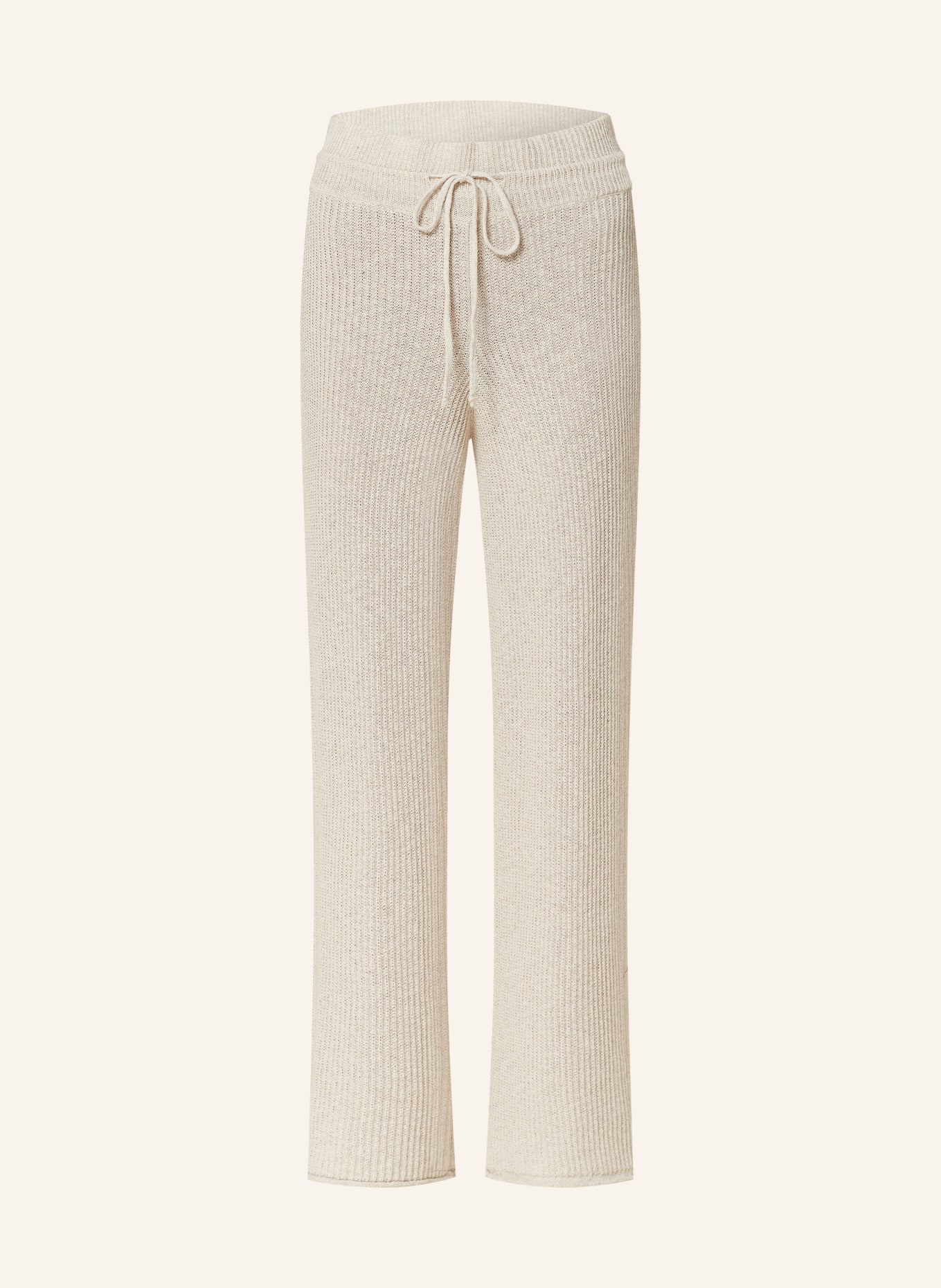 by Aylin Koenig Knit trousers LIA in jogger style with linen, Color: CREAM (Image 1)