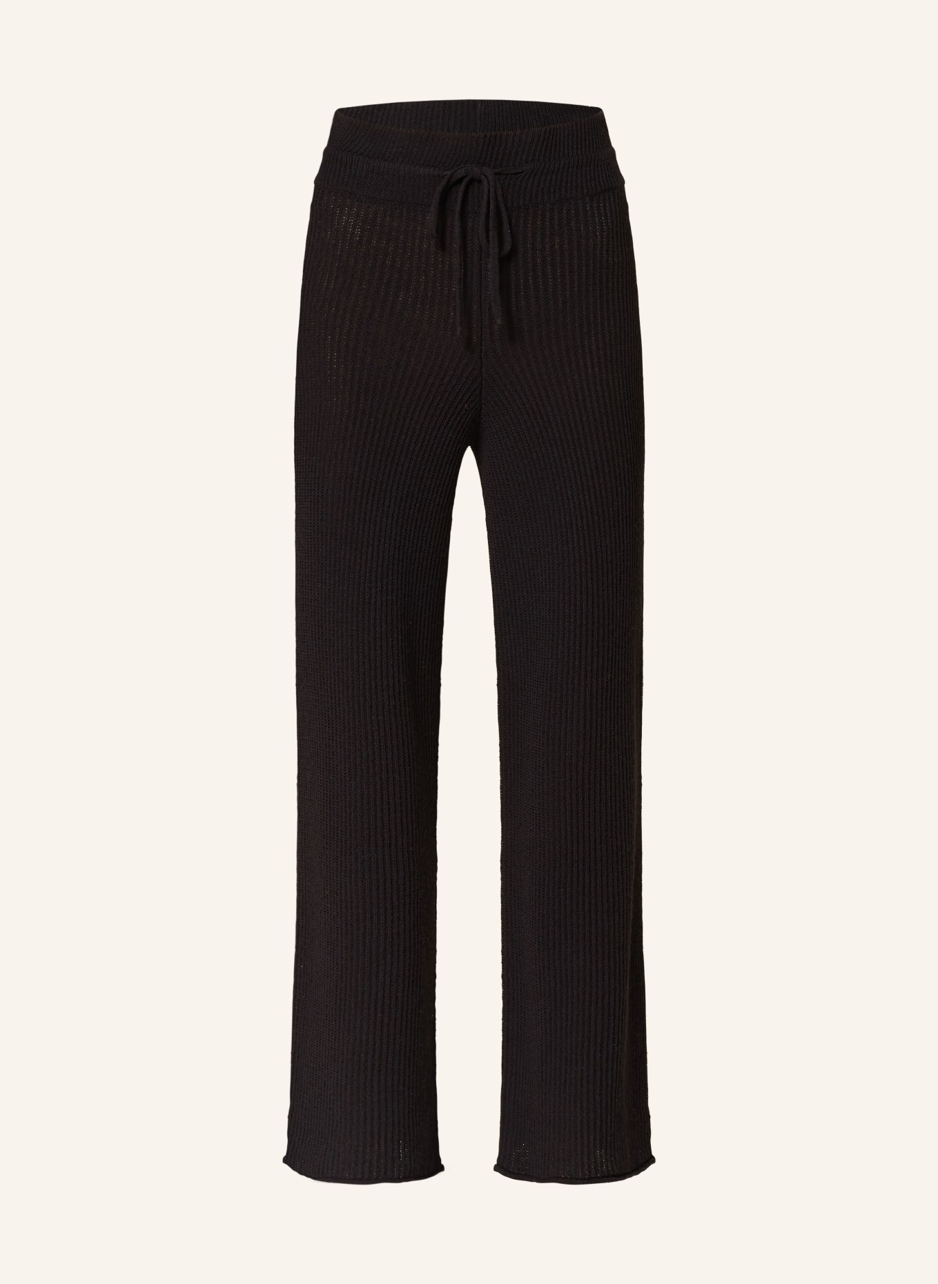 by Aylin Koenig Knit trousers LIA in jogger style with linen, Color: BLACK (Image 1)