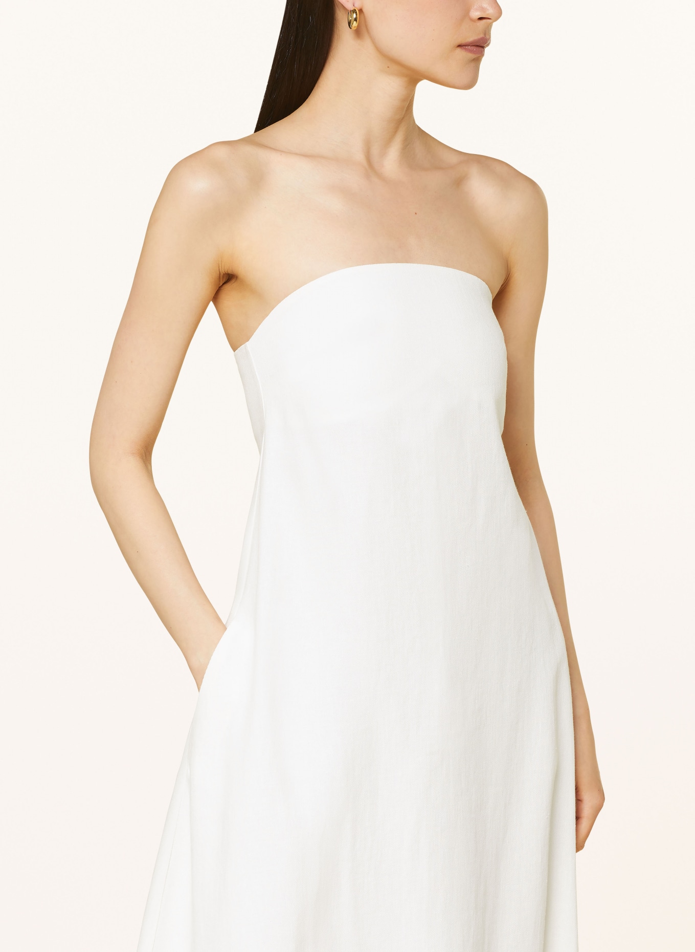 by Aylin Koenig Off-shoulder dress LALE with linen, Color: ECRU (Image 4)