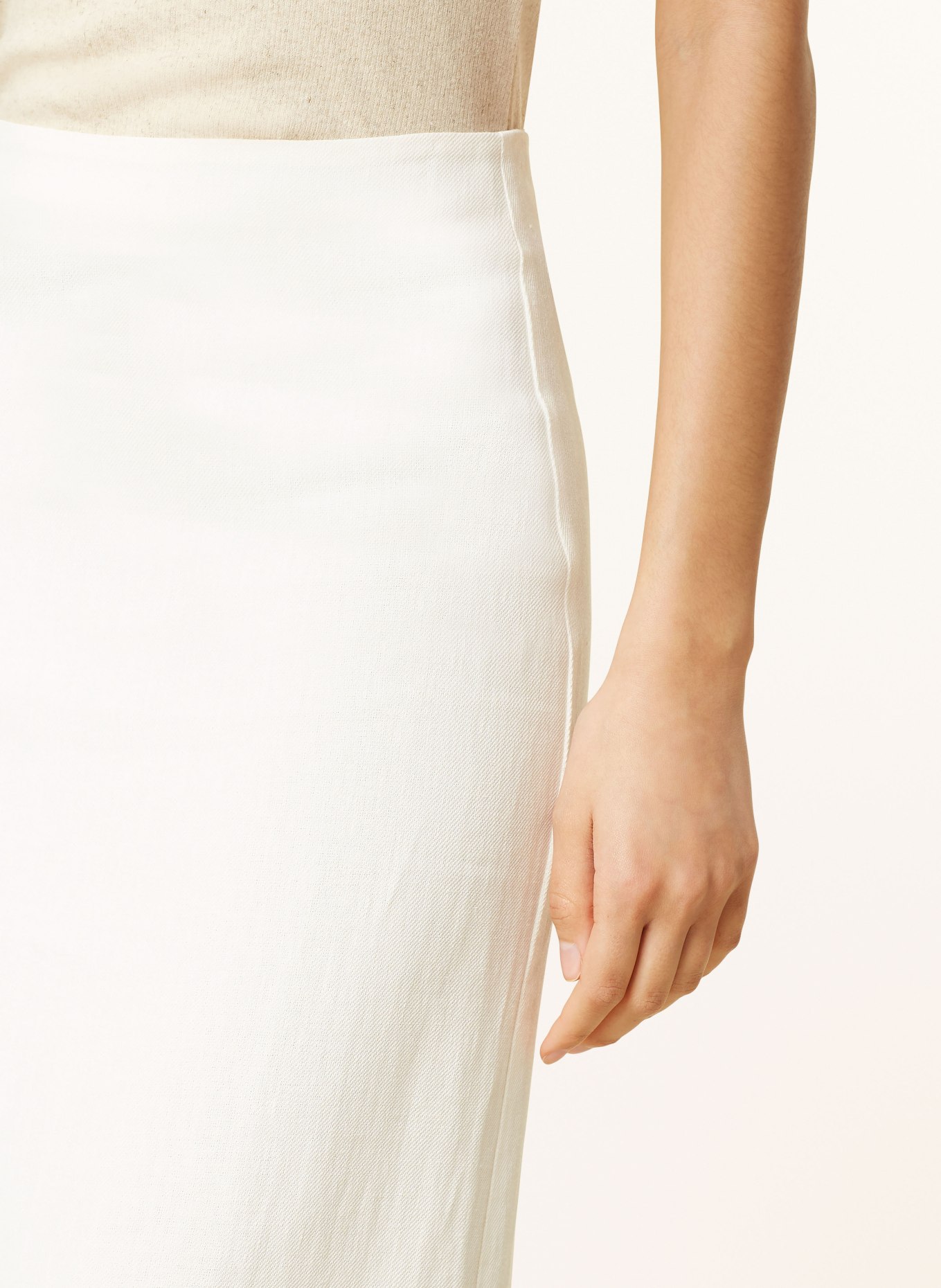 by Aylin Koenig Skirt LELE with linen, Color: WHITE (Image 4)