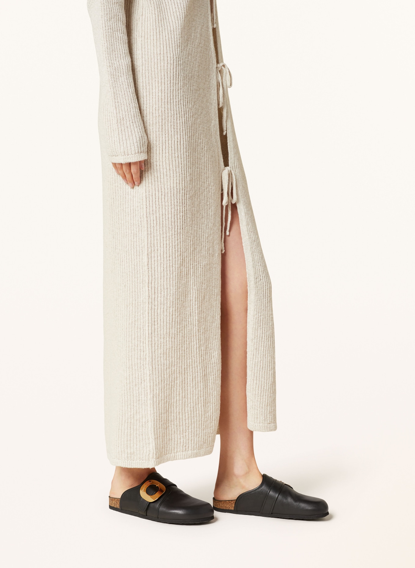 by Aylin Koenig Knit cardigan CLEO with linen, Color: BEIGE (Image 4)