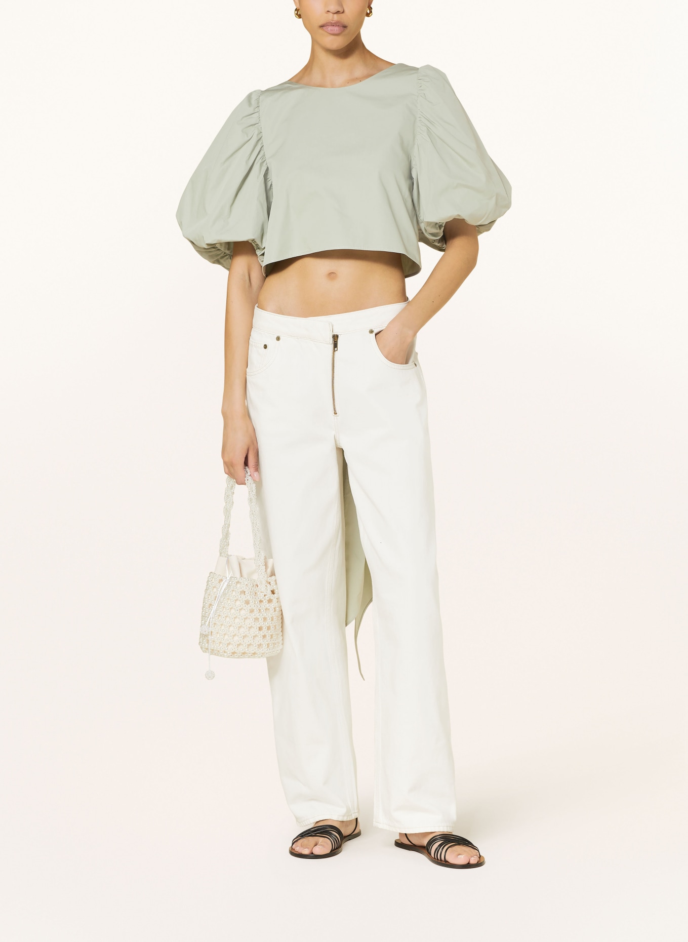 by Aylin Koenig Cropped shirt blouse, Color: MINT (Image 2)