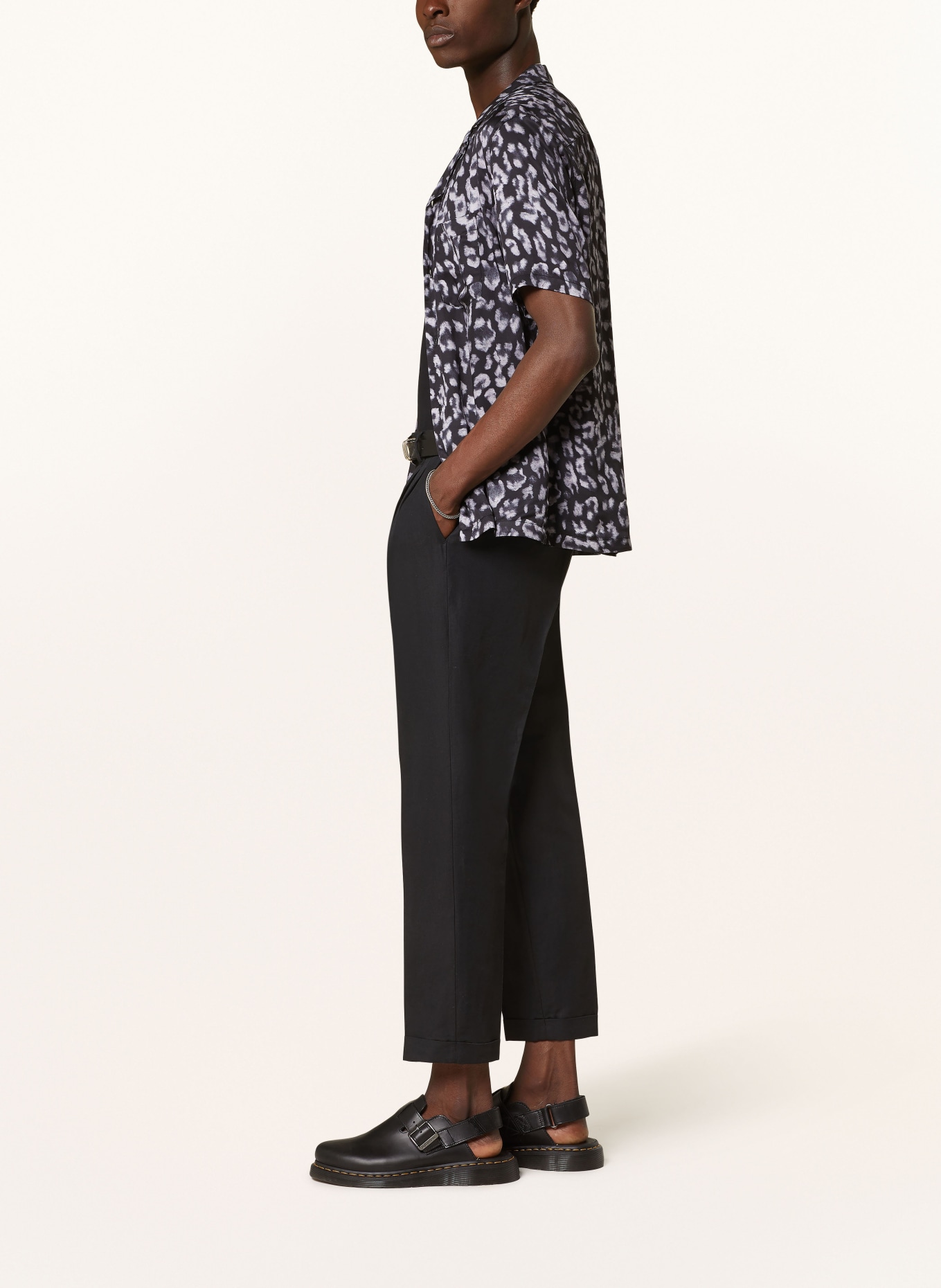 ALLSAINTS Chino CROSS TALLIS slim fit with linen, Color: BLACK (Image 4)
