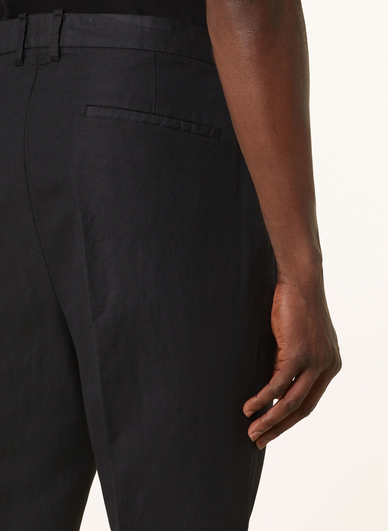 ALLSAINTS Chino CROSS TALLIS slim fit with linen, Color: BLACK (Image 6)