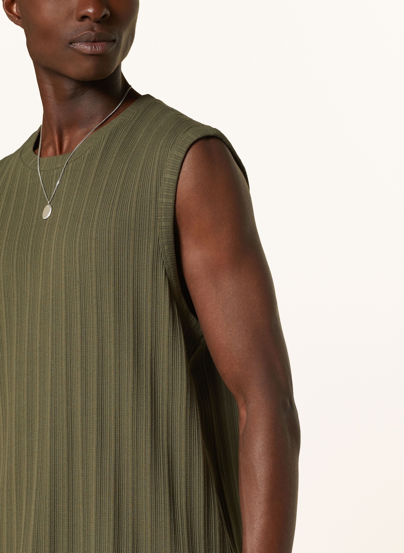 ALLSAINTS Sweater vest MADISON, Color: OLIVE (Image 4)