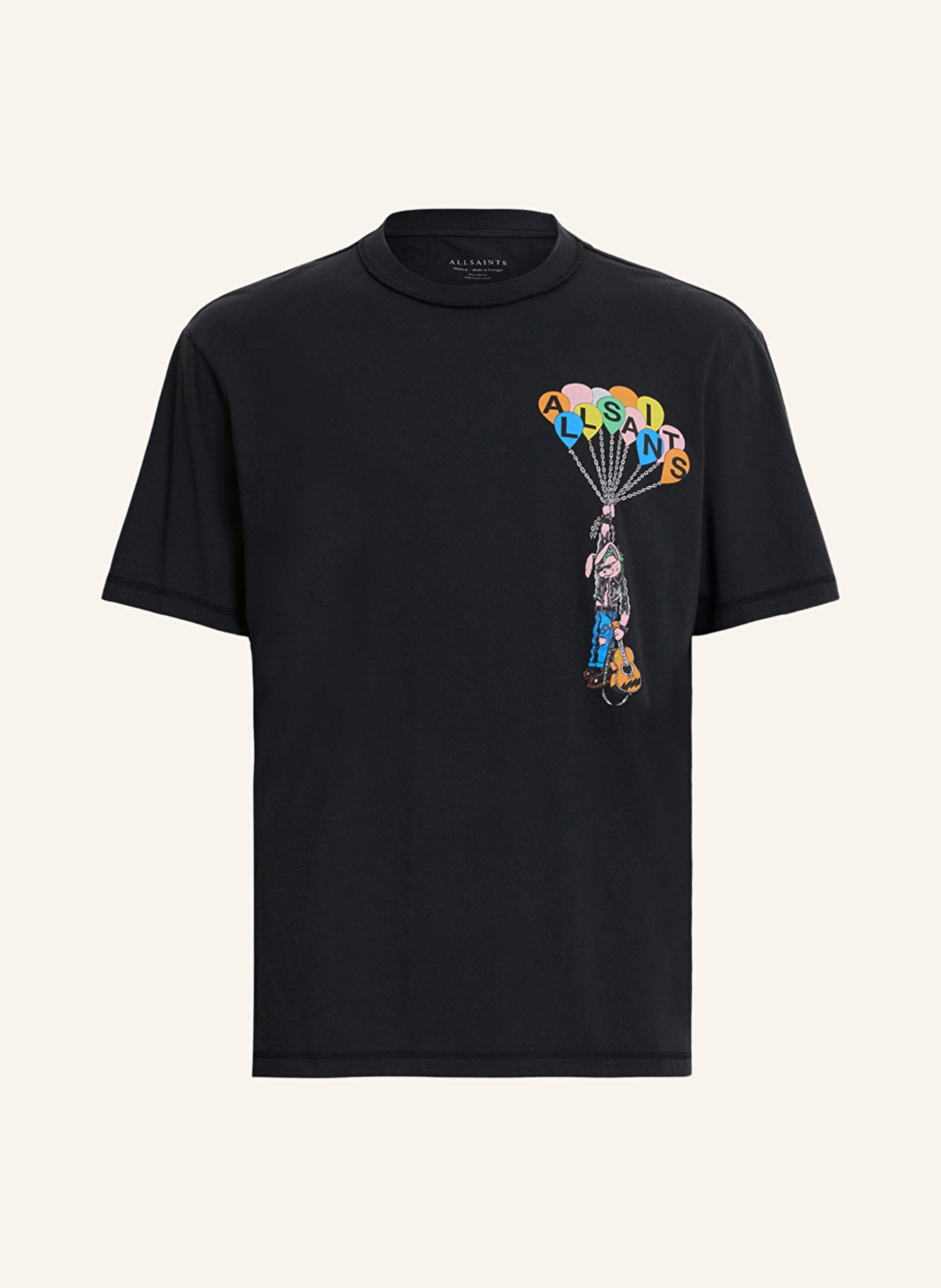 ALLSAINTS T-shirt LOFTY, Color: BLACK (Image 1)