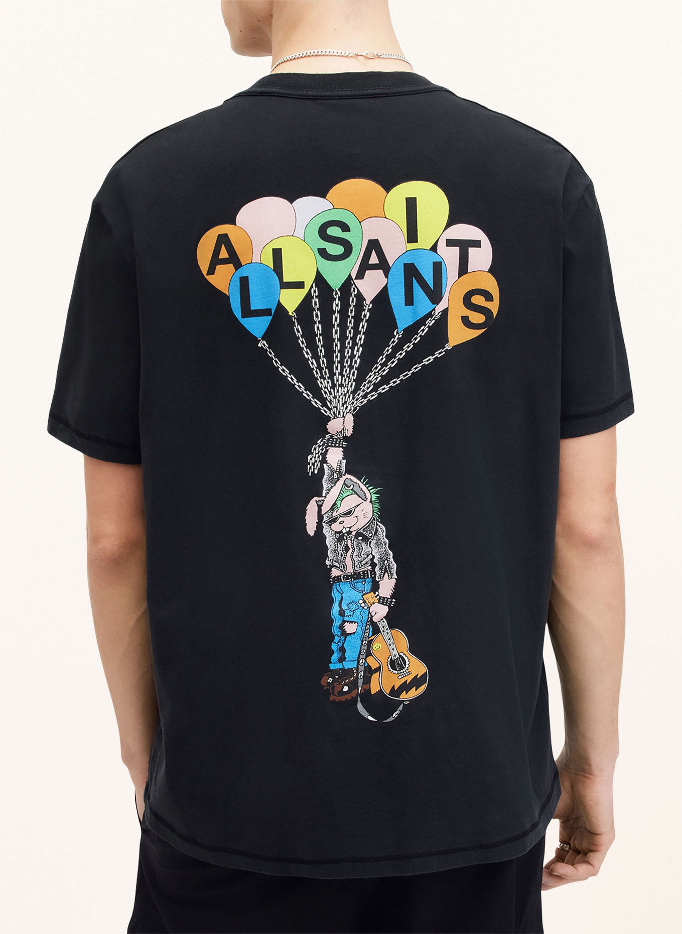 ALLSAINTS T-shirt LOFTY, Kolor: CZARNY (Obrazek 3)