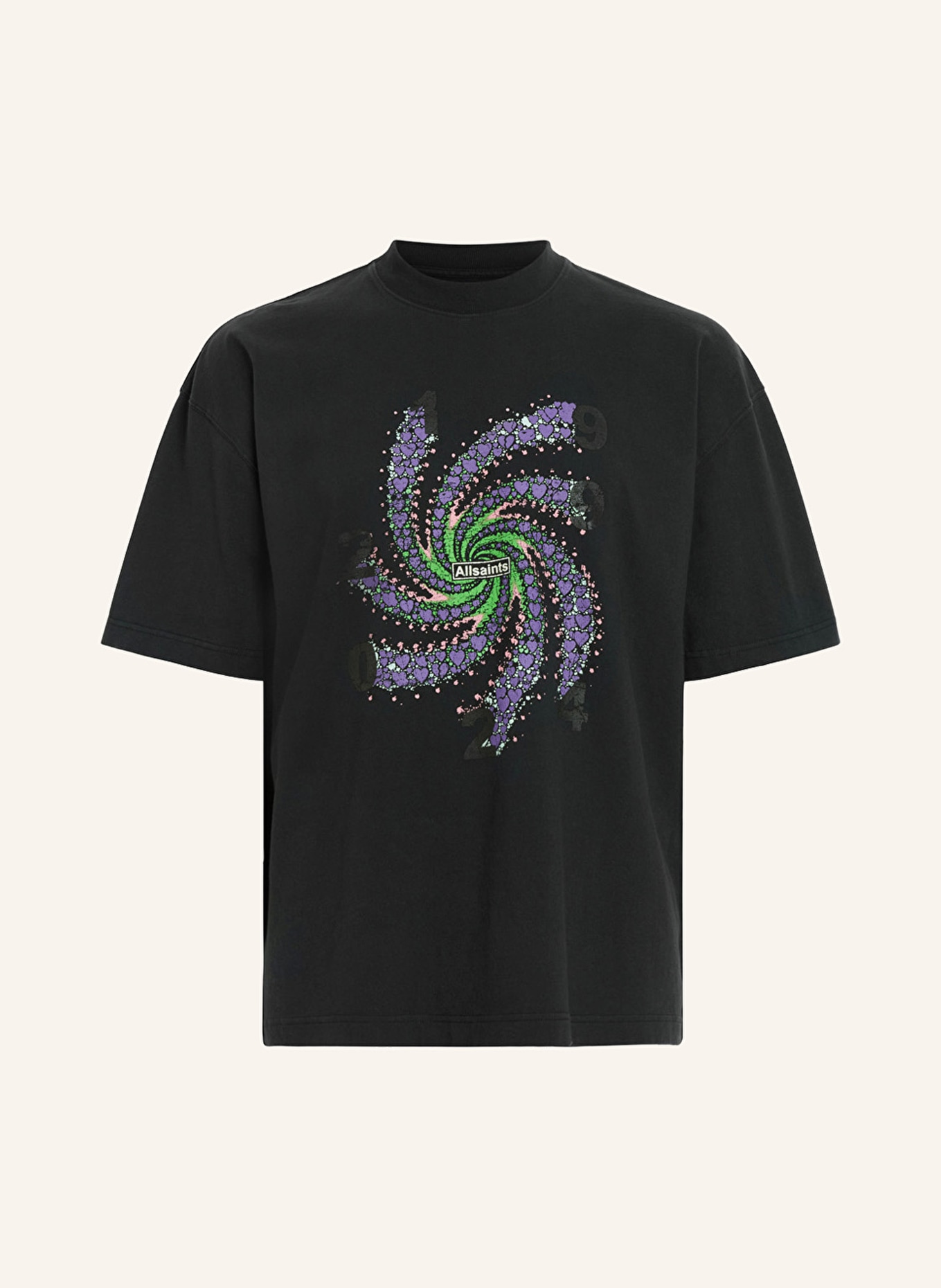 ALLSAINTS T-shirt FRAKTYL, Color: BLACK (Image 1)