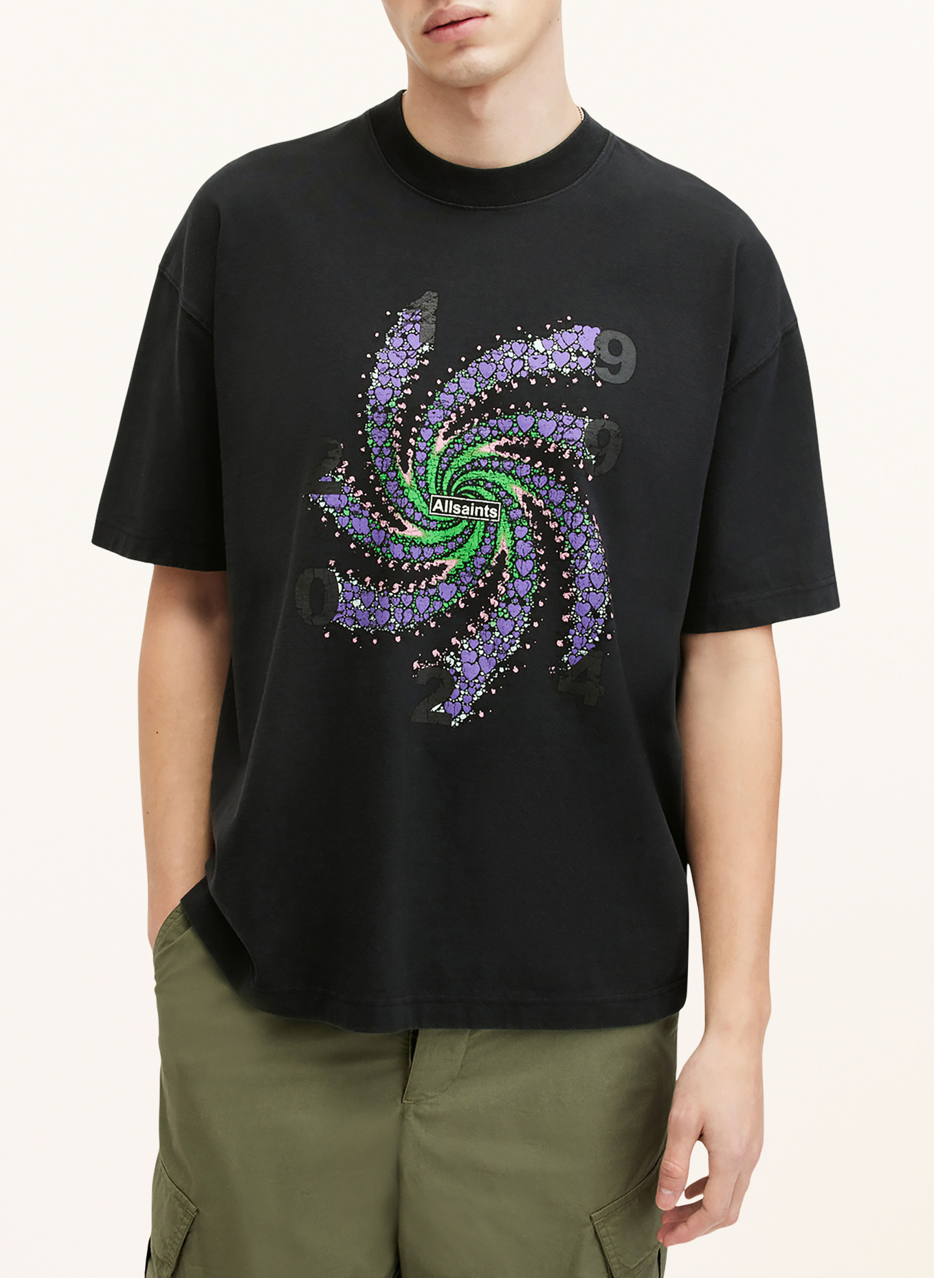 ALLSAINTS T-shirt FRAKTYL, Color: BLACK (Image 4)