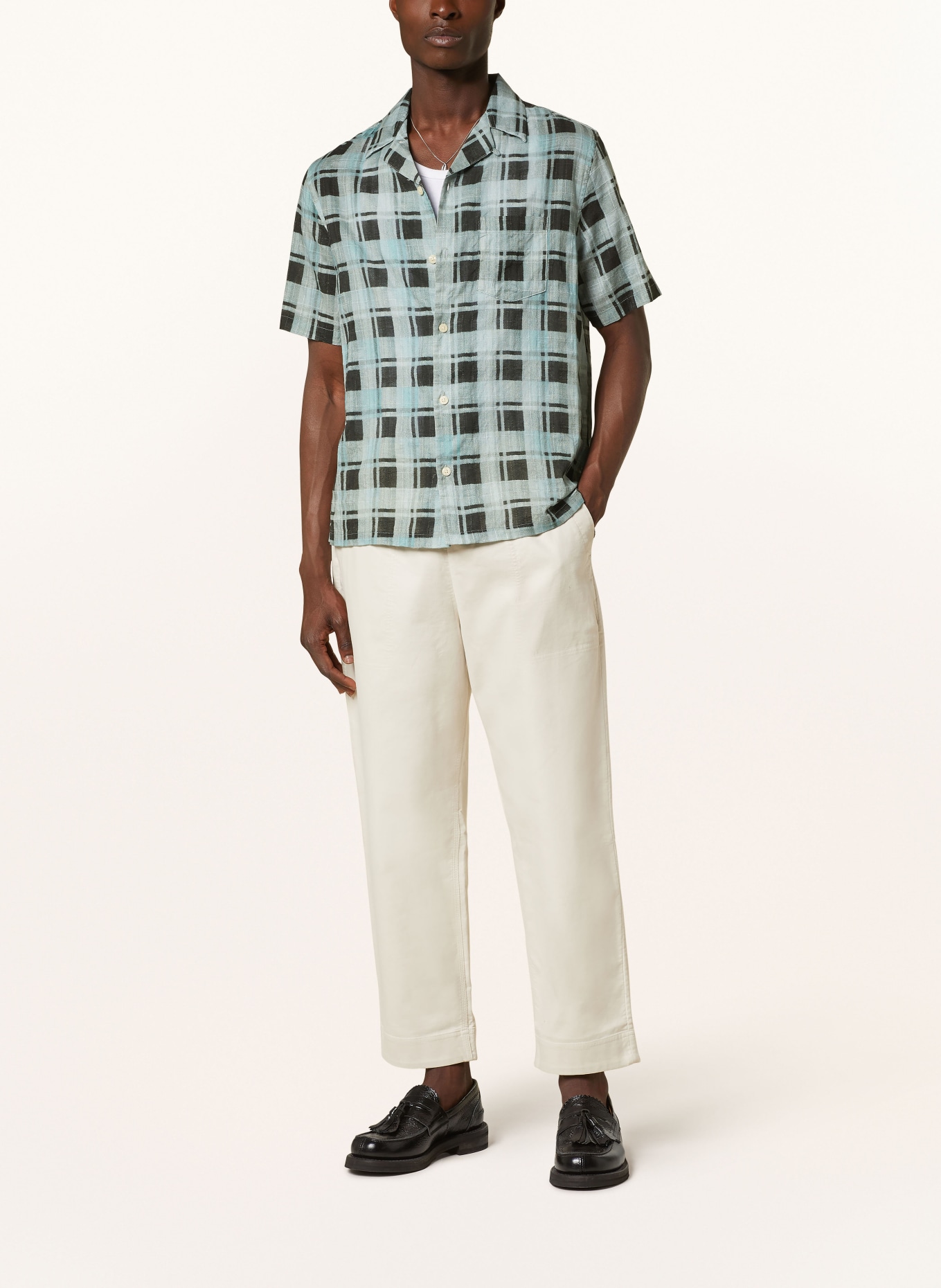 ALLSAINTS Resort shirt BIG SUR relaxed fit, Color: MINT/ BLACK (Image 2)