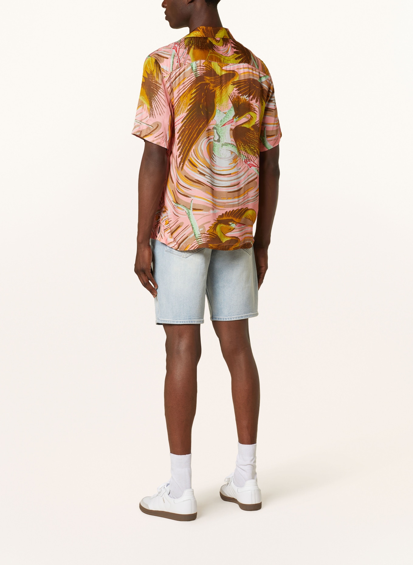 ALLSAINTS Resort shirt MATSURI relaxed fit, Color: YELLOW/ BROWN/ PINK (Image 3)