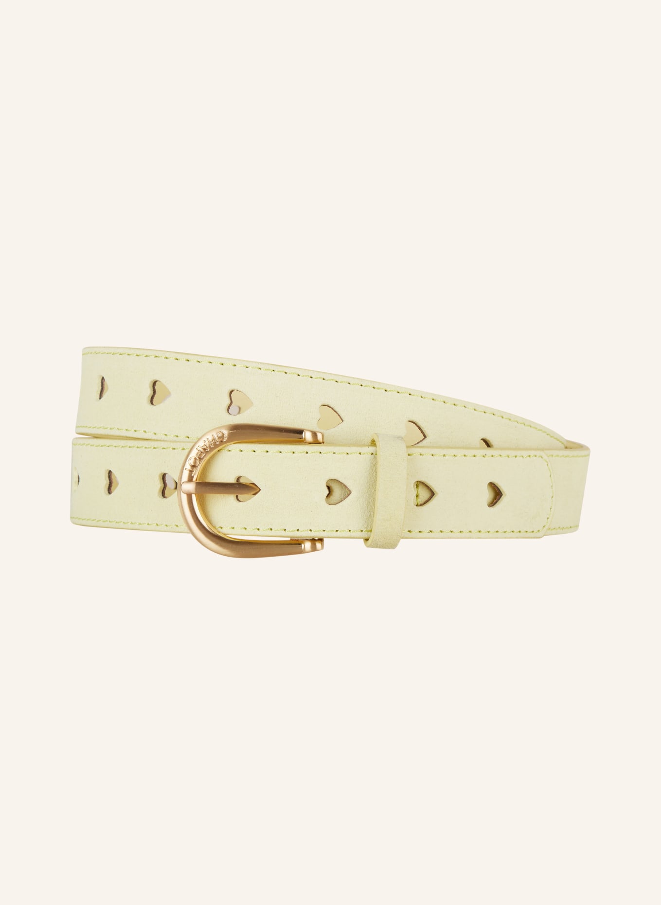 FABIENNE CHAPOT Leather belt, Color: LIGHT YELLOW (Image 1)