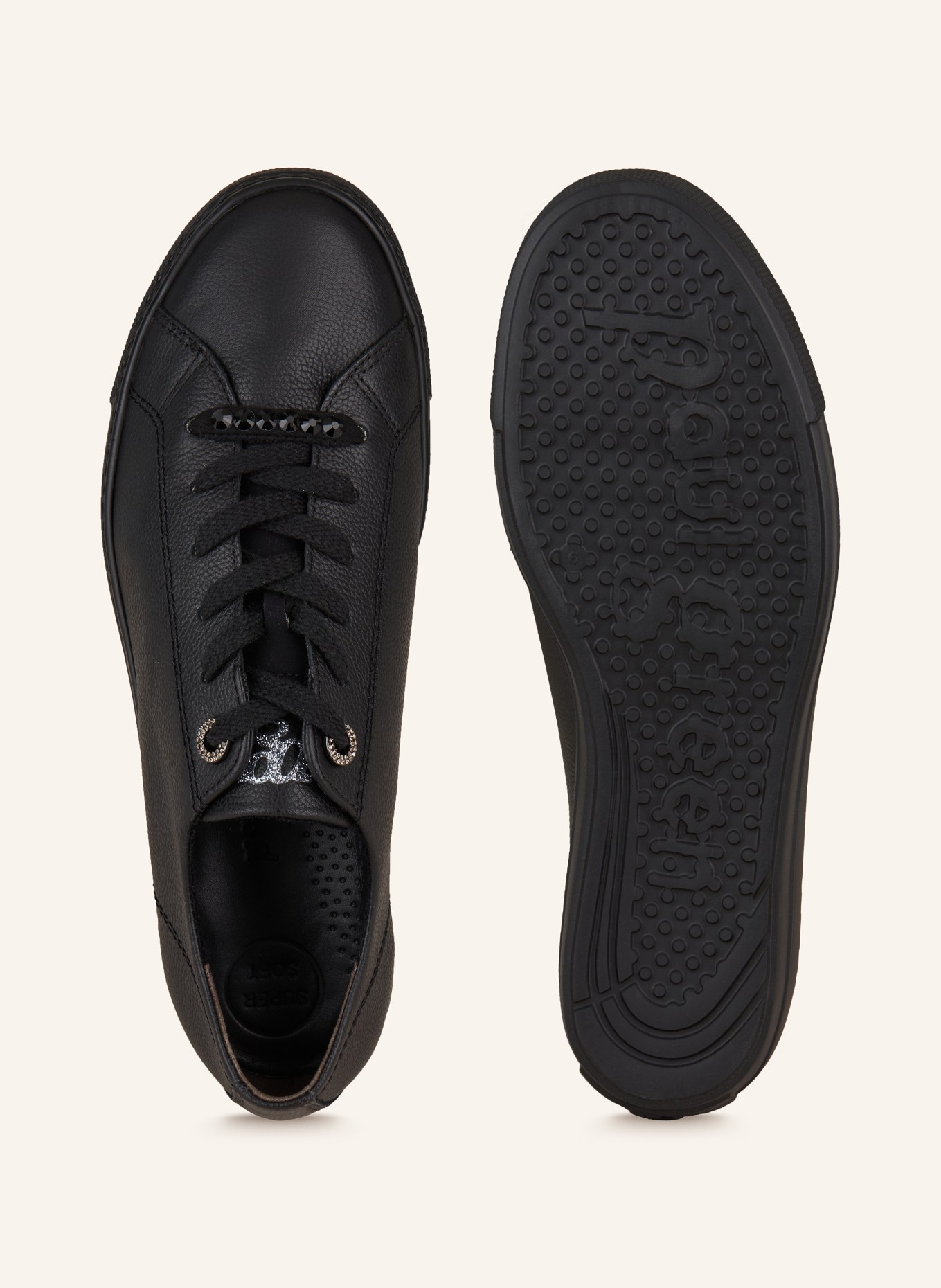 paul green Sneakers with decorative gems, Color: BLACK (Image 5)