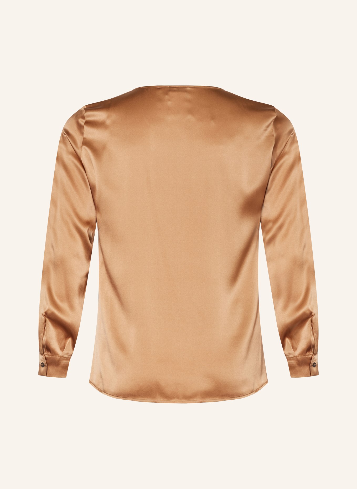 MARINA RINALDI VOYAGE Shirt blouse OTTELIA in silk, Color: COGNAC (Image 2)