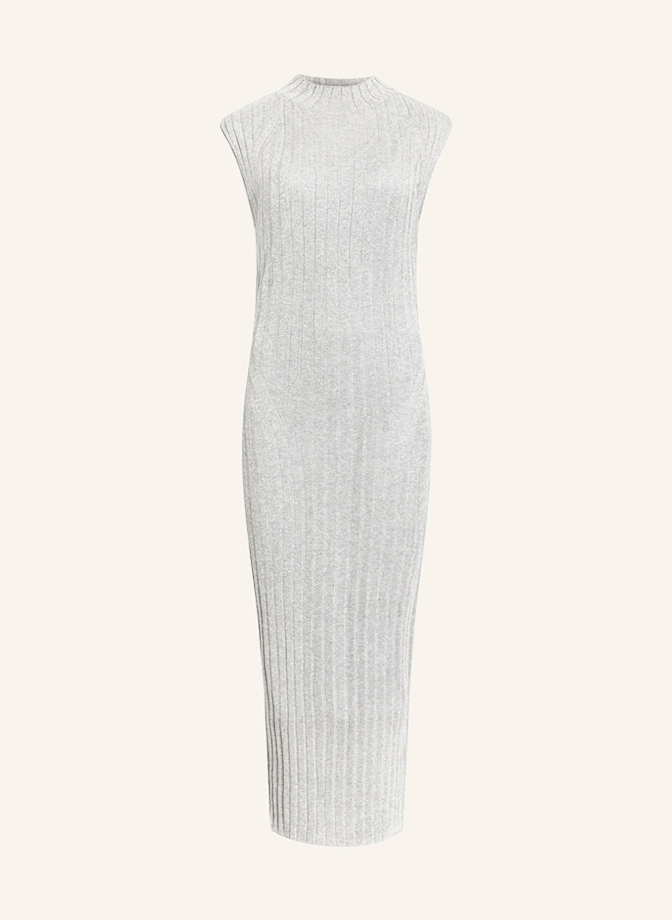 ALLSAINTS Dzianinowa sukienka PATRICE z błyszczącą przędzą, Kolor: SREBRNY (Obrazek 1)