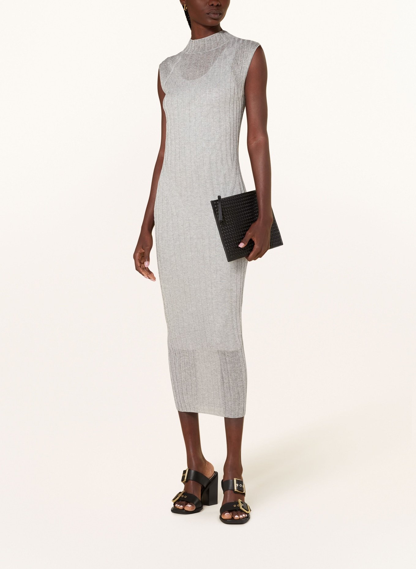 ALLSAINTS Knit dress PATRICE with glitter thread, Color: SILVER (Image 2)