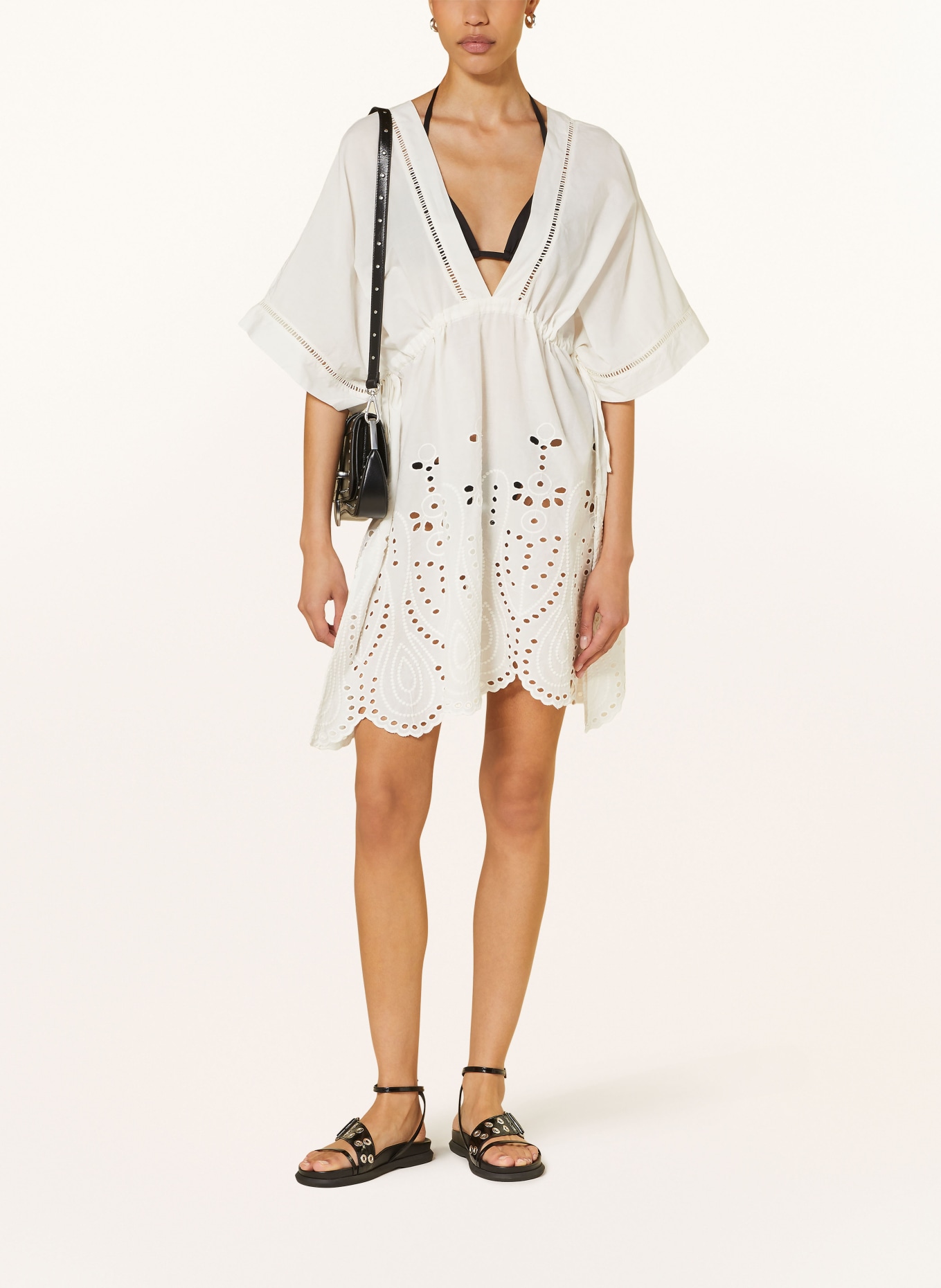 ALLSAINTS Dress AVALON COVER UP with broderie anglaise, Color: WHITE (Image 2)