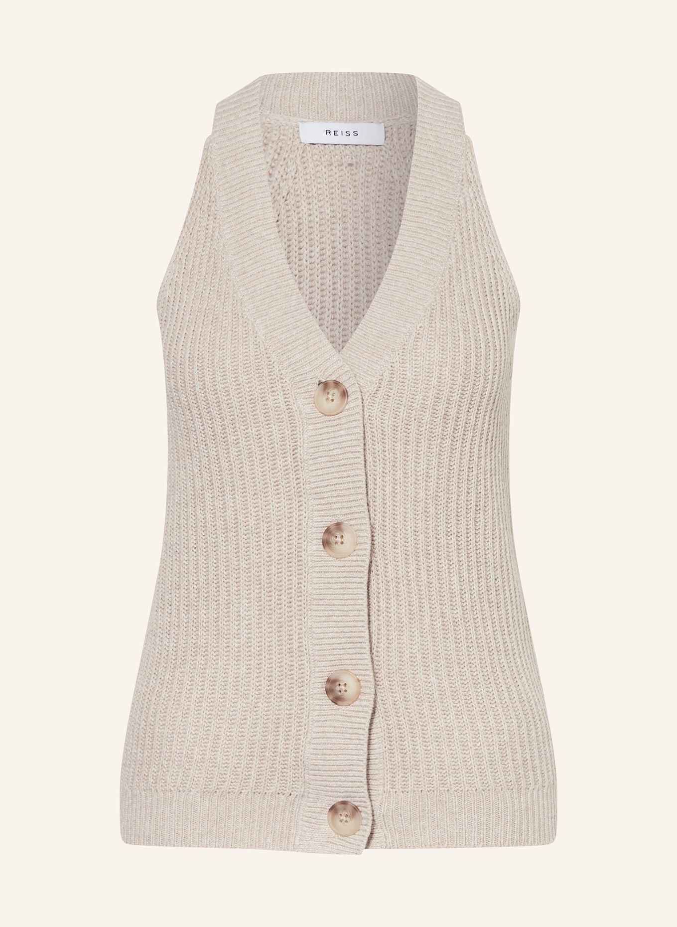 REISS Knit top SINEAD with linen, Color: LIGHT BROWN (Image 1)