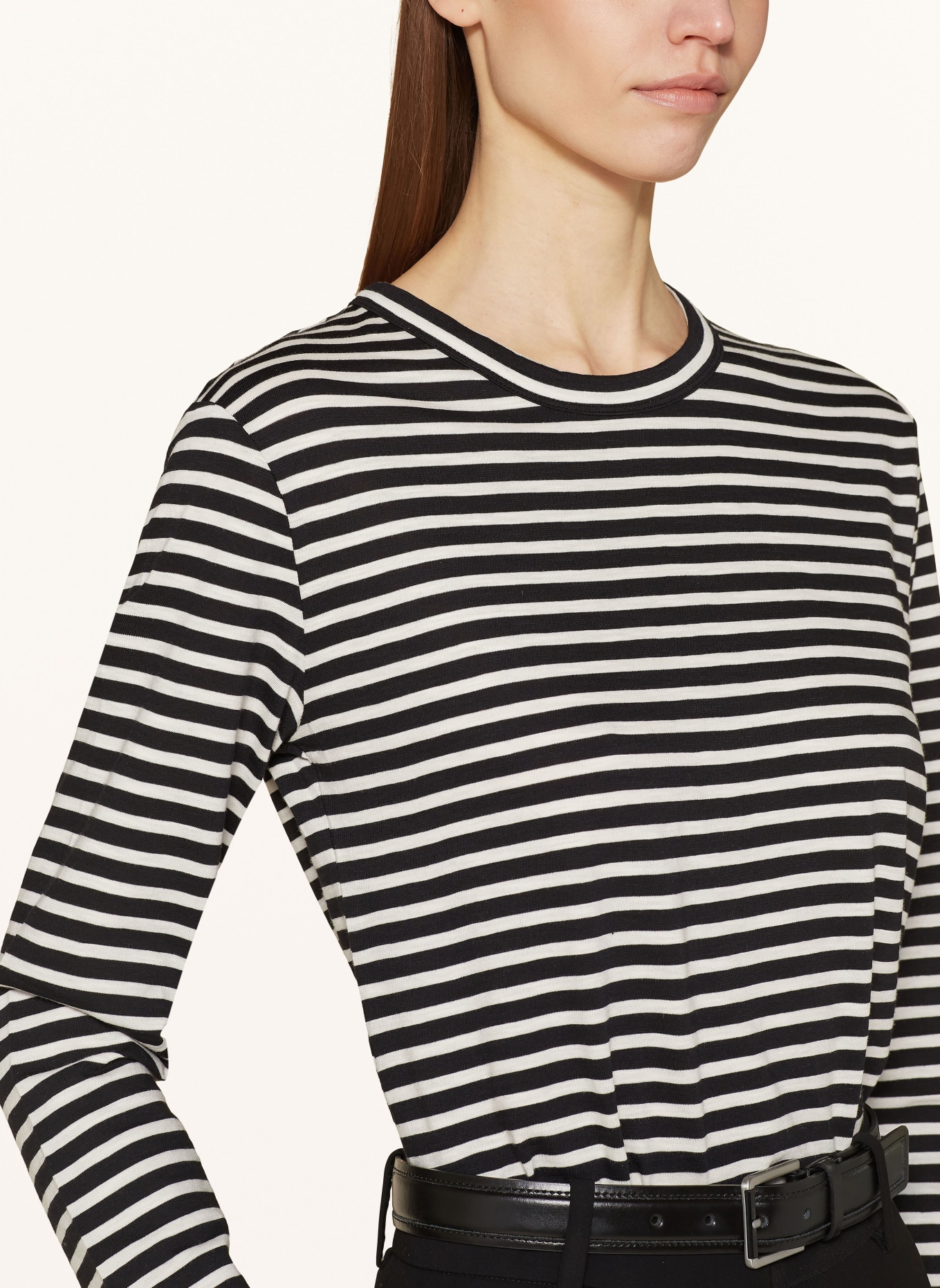 REISS Long sleeve shirt TINA, Color: BLACK/ WHITE (Image 4)