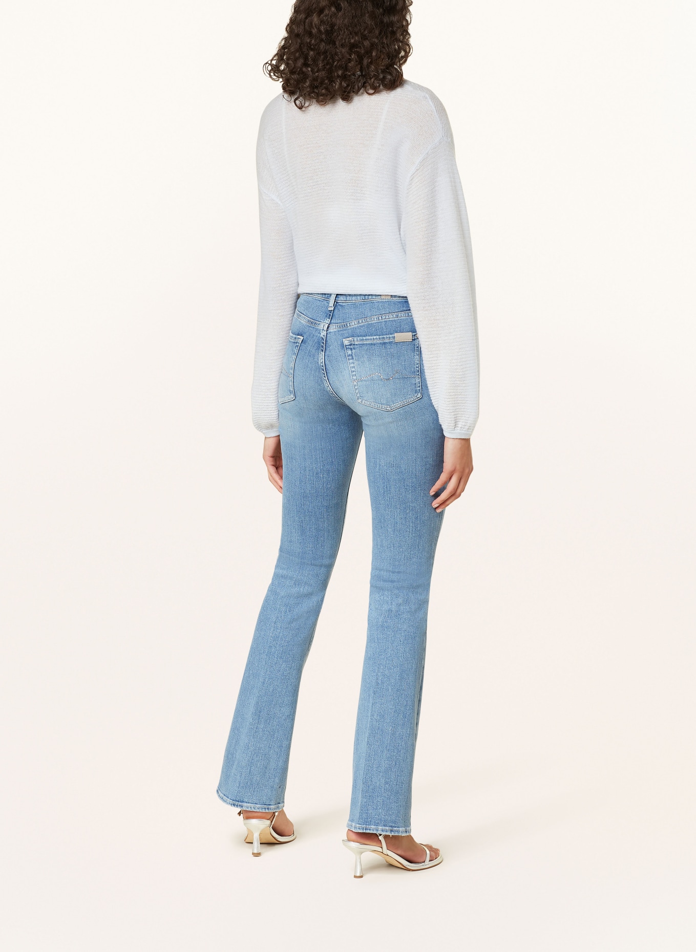 7 for all mankind Bootcut Jeans with decorative gems, Color: LIGHT BLUE (Image 3)