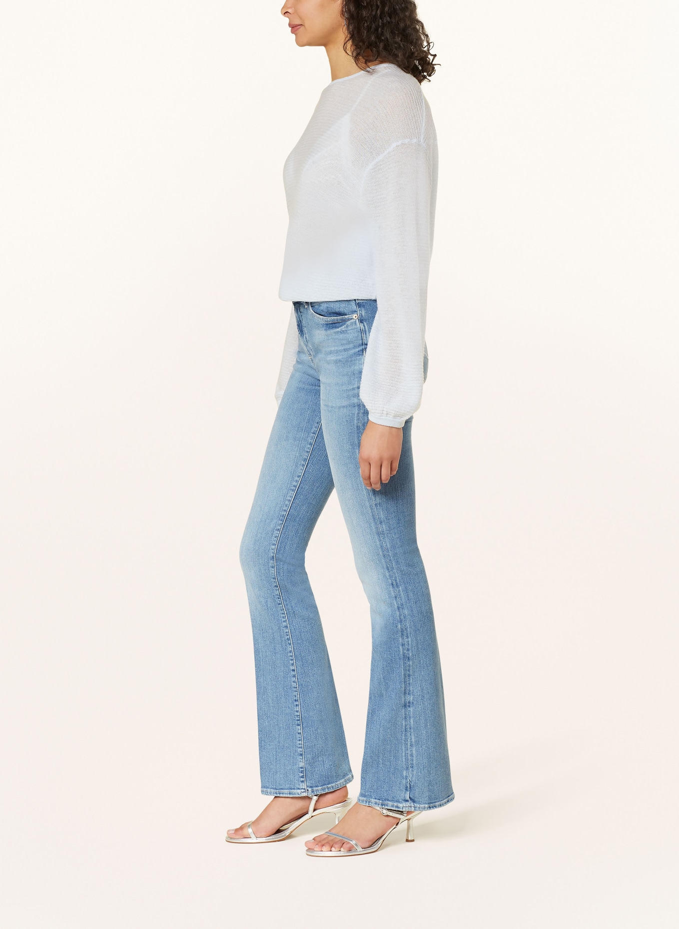 7 for all mankind Bootcut Jeans with decorative gems, Color: LIGHT BLUE (Image 4)