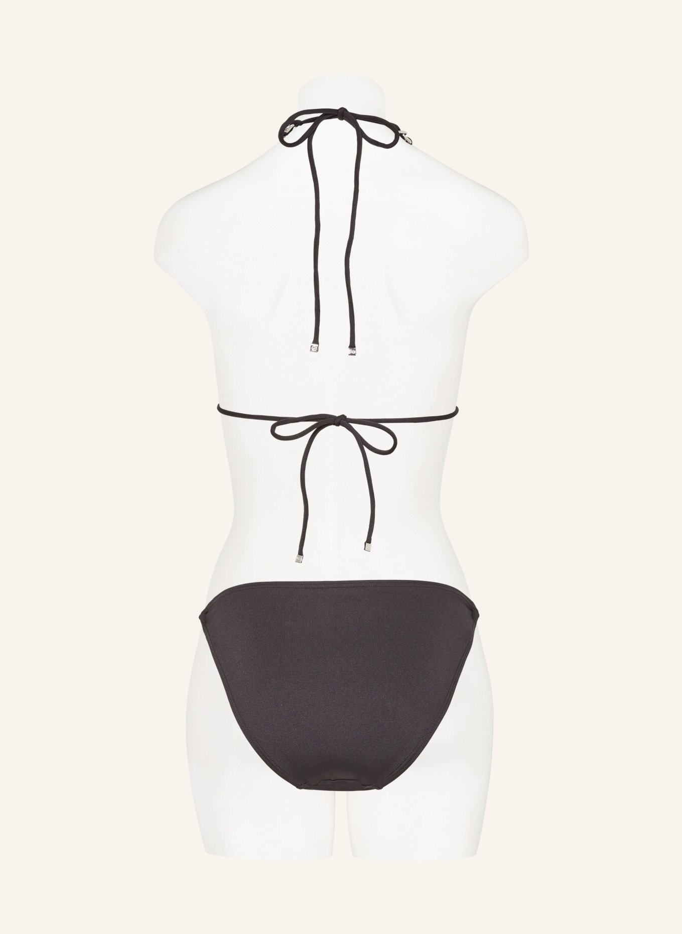 MICHAEL KORS Triangle bikini top CHAIN SOLIDS, Color: BLACK (Image 3)