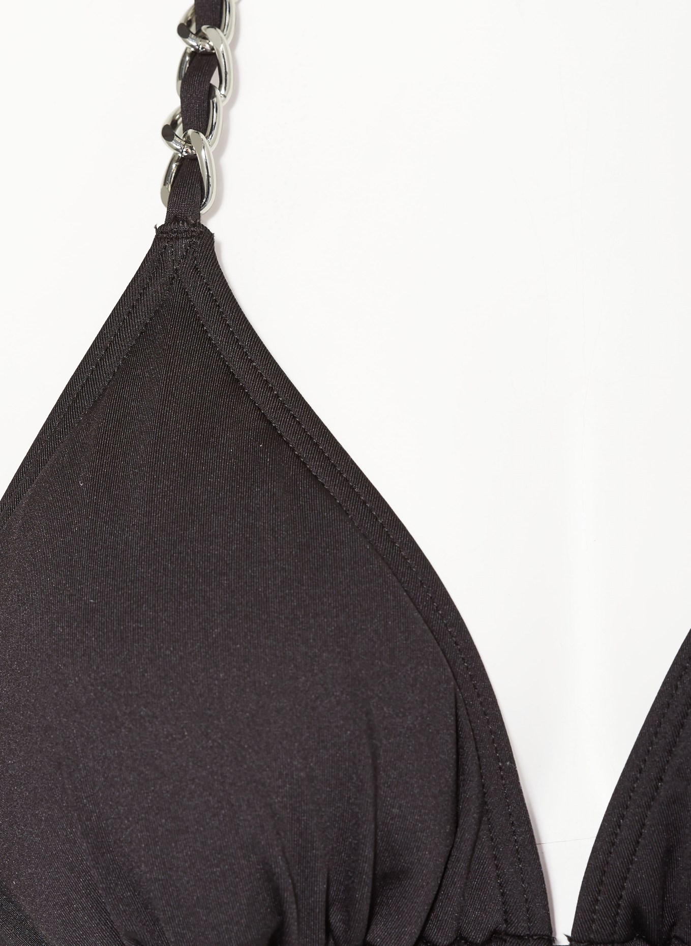 MICHAEL KORS Triangle bikini top CHAIN SOLIDS, Color: BLACK (Image 4)