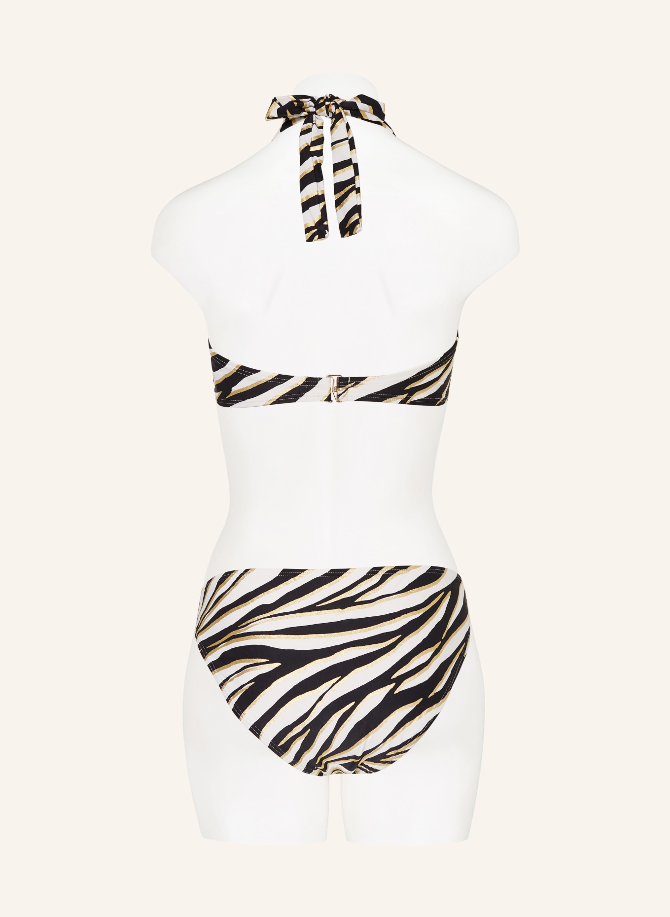 MICHAEL KORS Bandeau bikini top SHIMMER TIGER, Color: BLACK/ WHITE/ GOLD (Image 3)