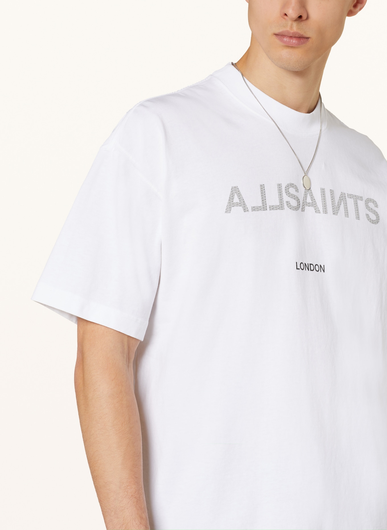 ALLSAINTS Oversized-Shirt CUTOUT, Farbe: WEISS (Bild 4)