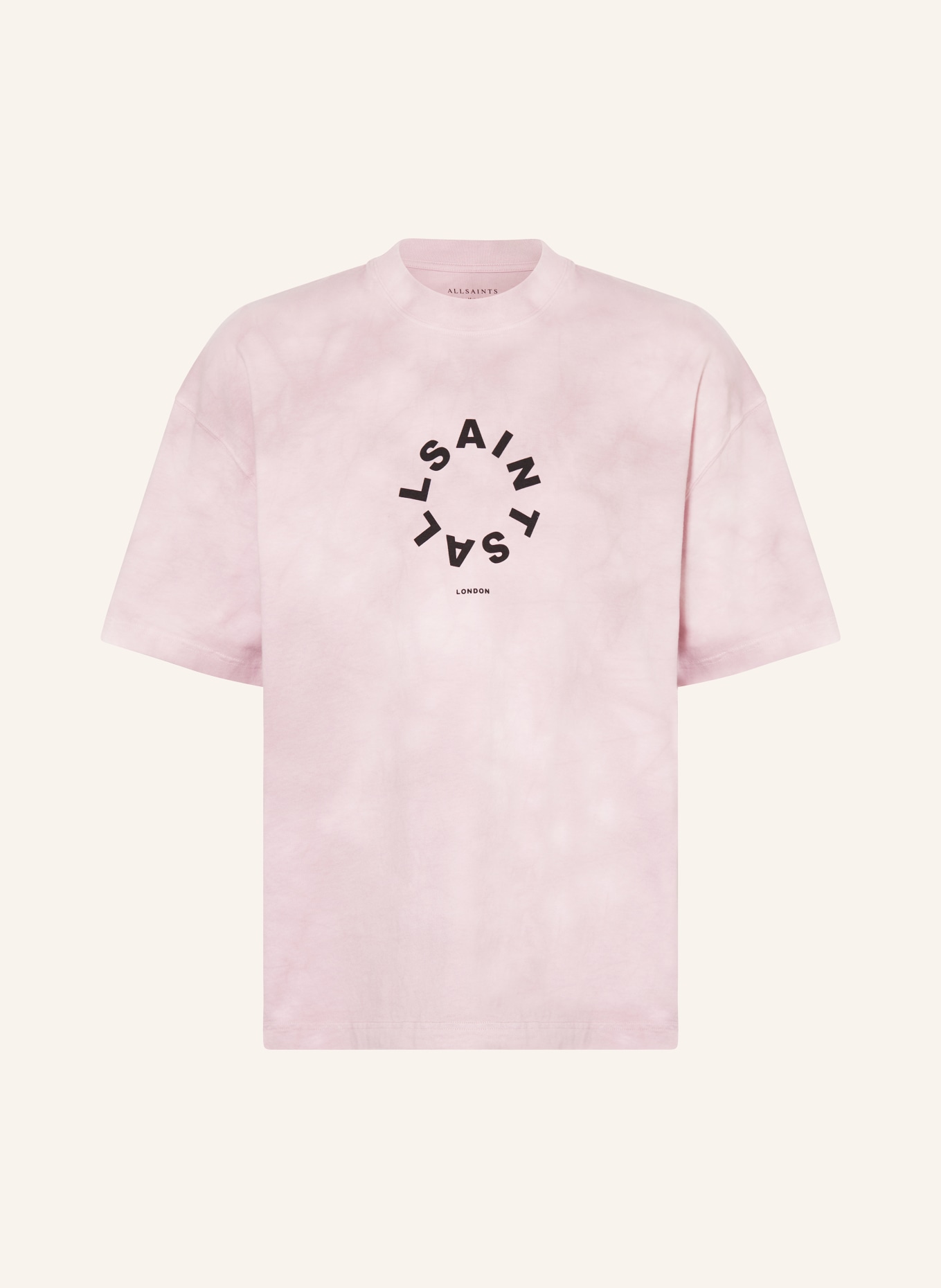 ALLSAINTS T-shirt TIERRA, Color: PINK/ LIGHT GRAY/ BLACK (Image 1)