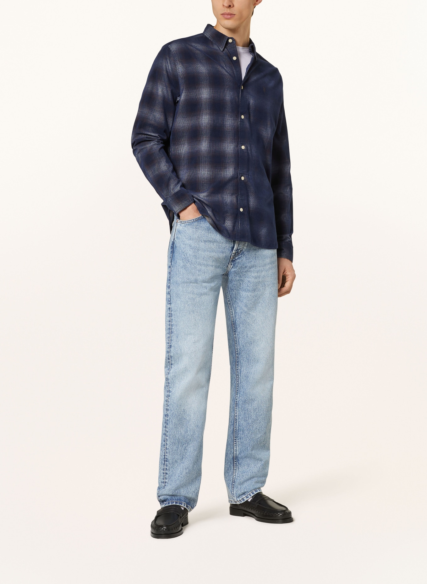 ALLSAINTS Shirt SALINAS relaxed fit, Color: DARK BLUE (Image 2)