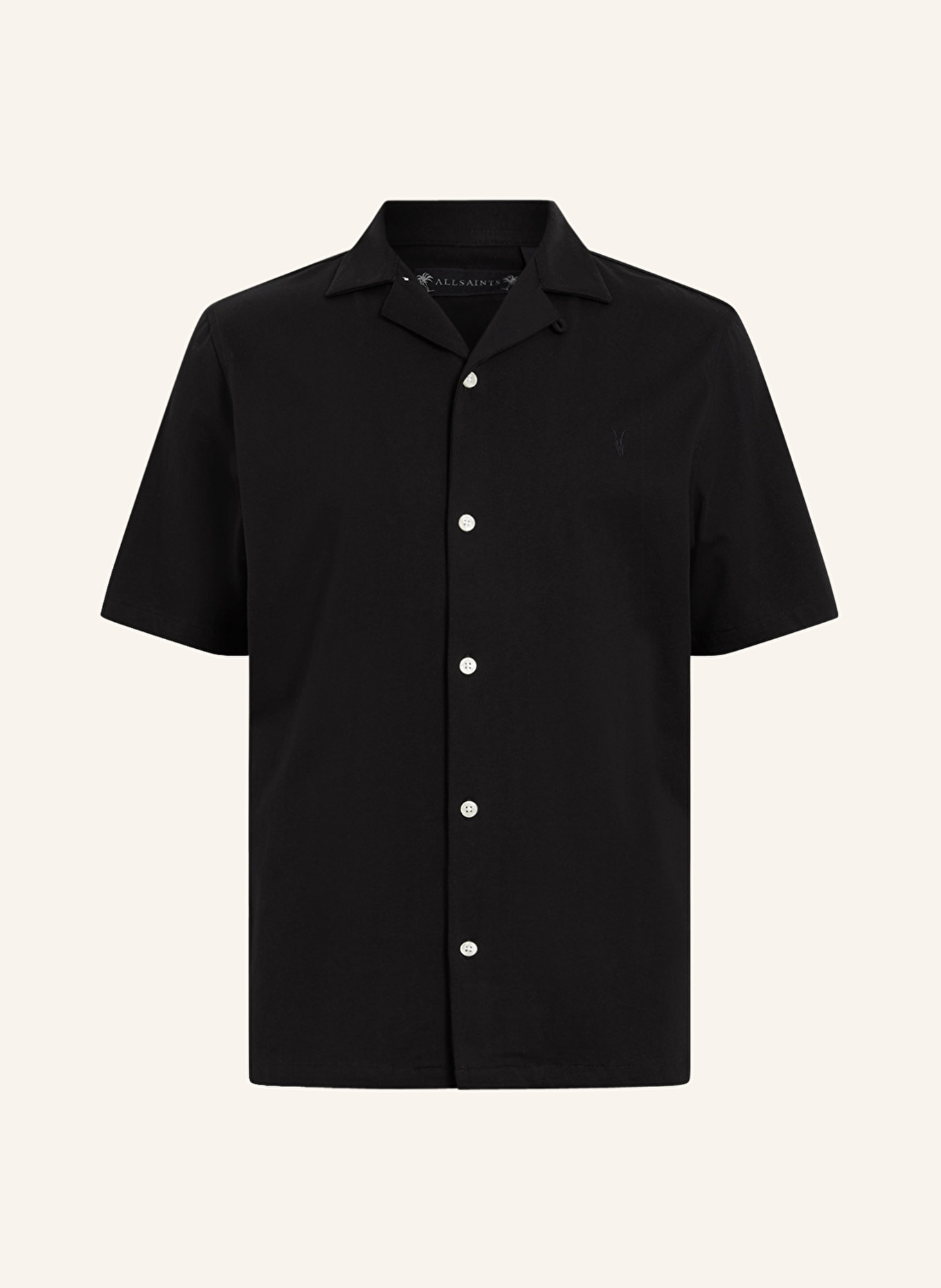 ALLSAINTS Resort shirt HUDSON relaxed fit, Color: BLACK (Image 1)