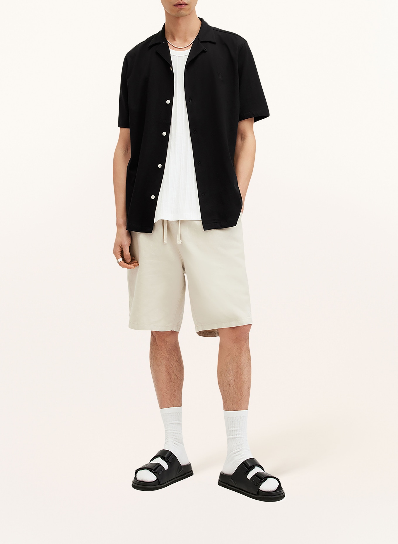 ALLSAINTS Resort shirt HUDSON relaxed fit, Color: BLACK (Image 2)