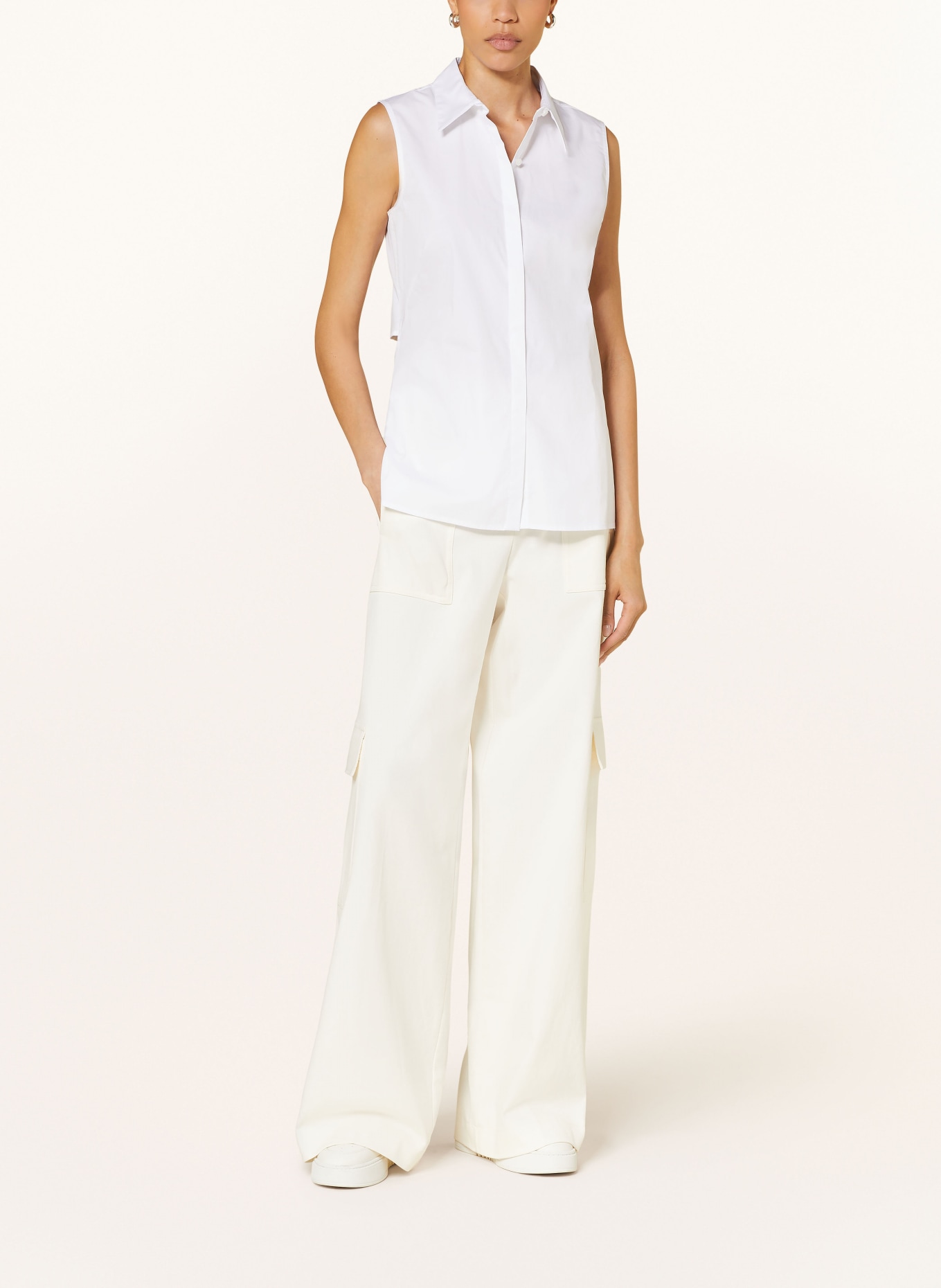 Calvin Klein Blouse top with cut-out, Color: WHITE (Image 2)