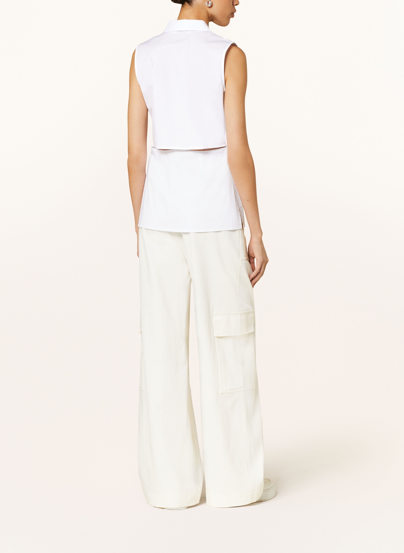 Calvin Klein Blouse top with cut-out, Color: WHITE (Image 3)