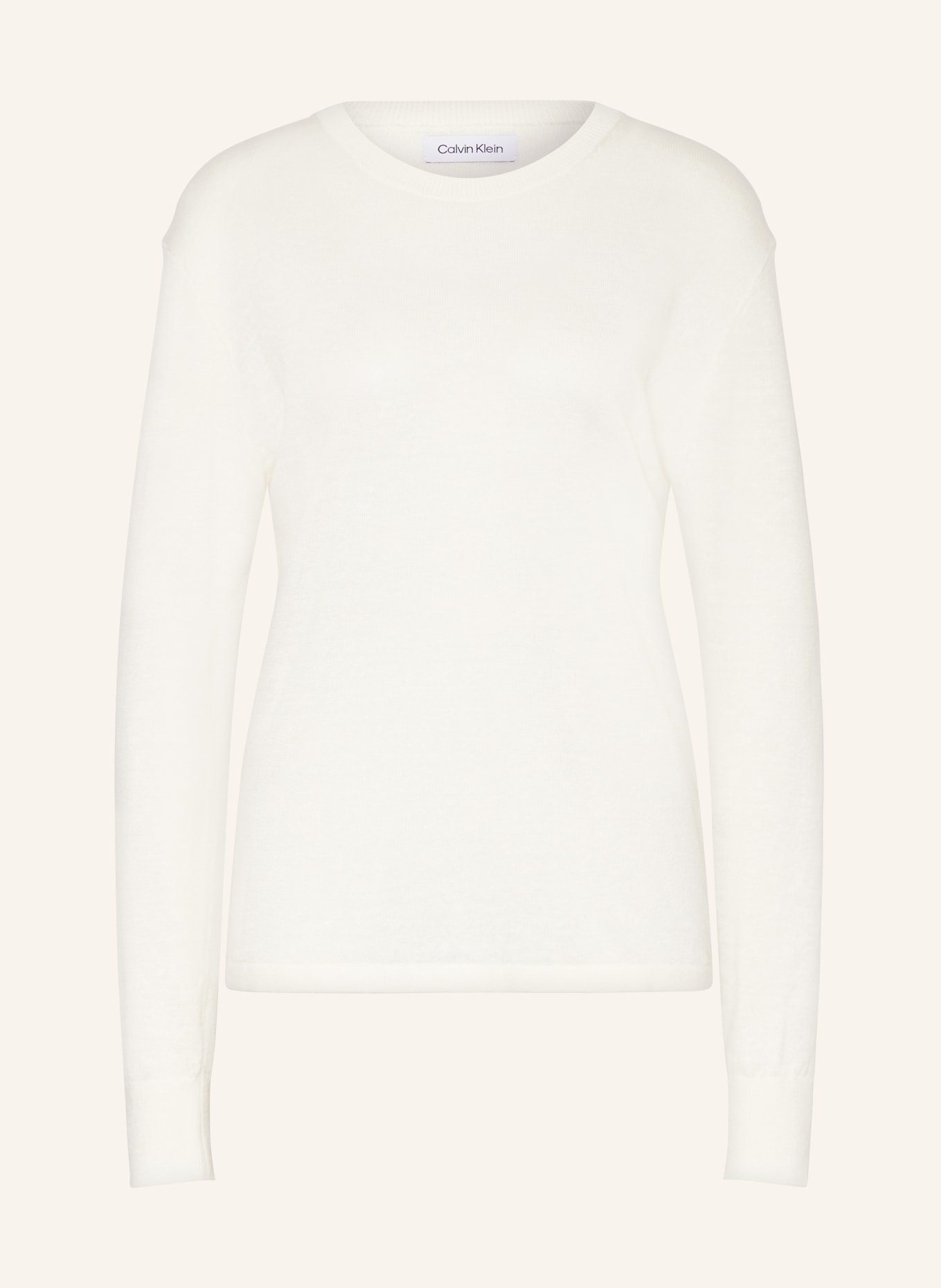 Calvin Klein Pullover mit Leinen, Farbe: CREME (Bild 1)